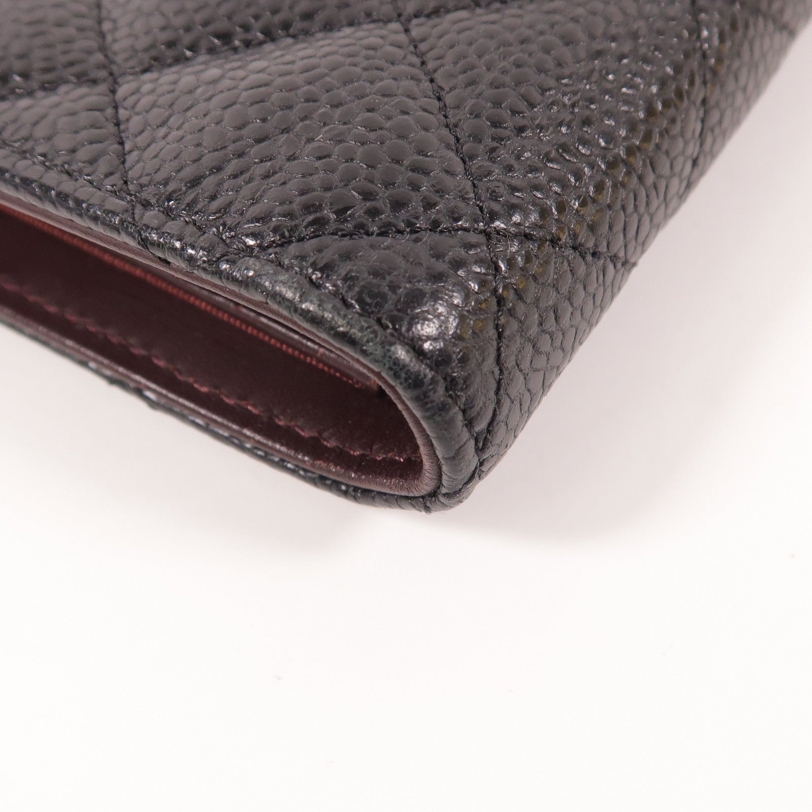 CHANEL CC SHW Long Wallet Calfskin Leather Black