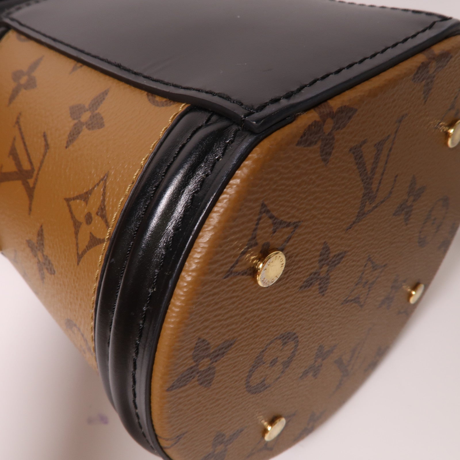 LOUIS VUITTON 【激減優惠】Monogram Reverse Cannes金扣手挽肩背兩用袋啡色