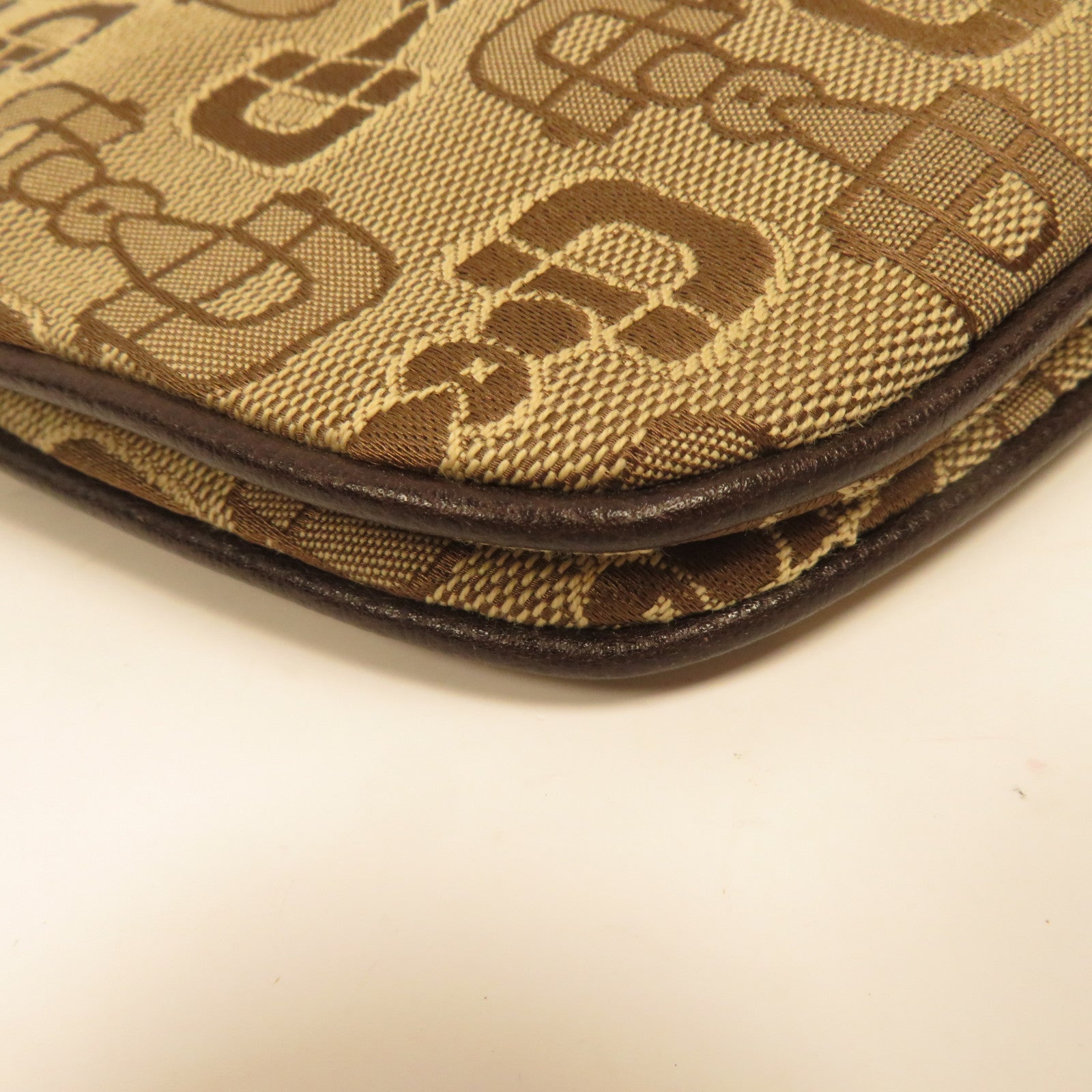GUCCI 【激減優惠】帆布Handbag銀扣手挽袋米色