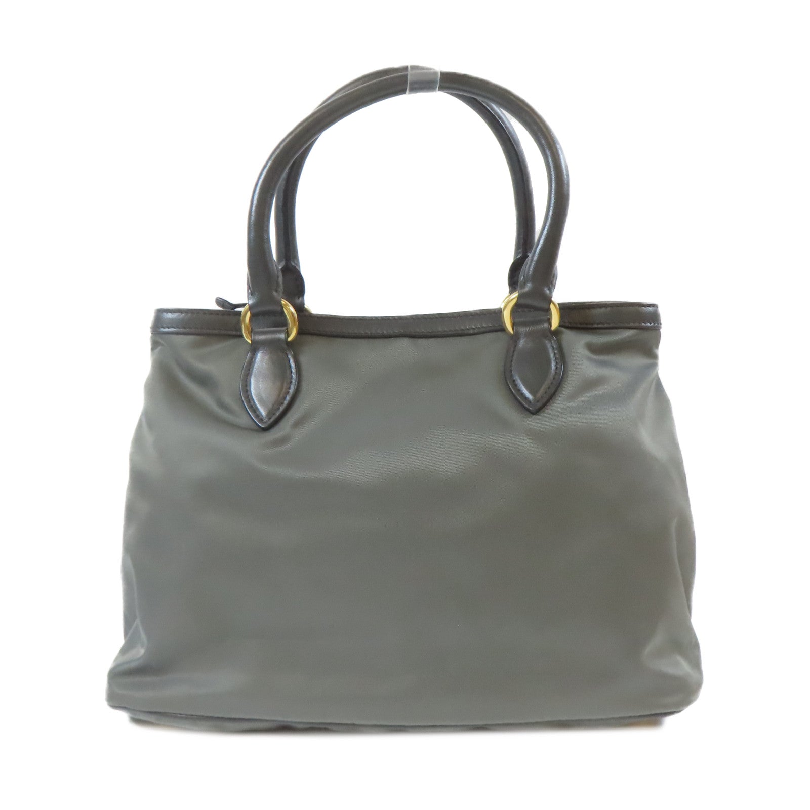 PRADA 尼龍2 Way Shoulder Bag金扣手挽肩背兩用袋灰色