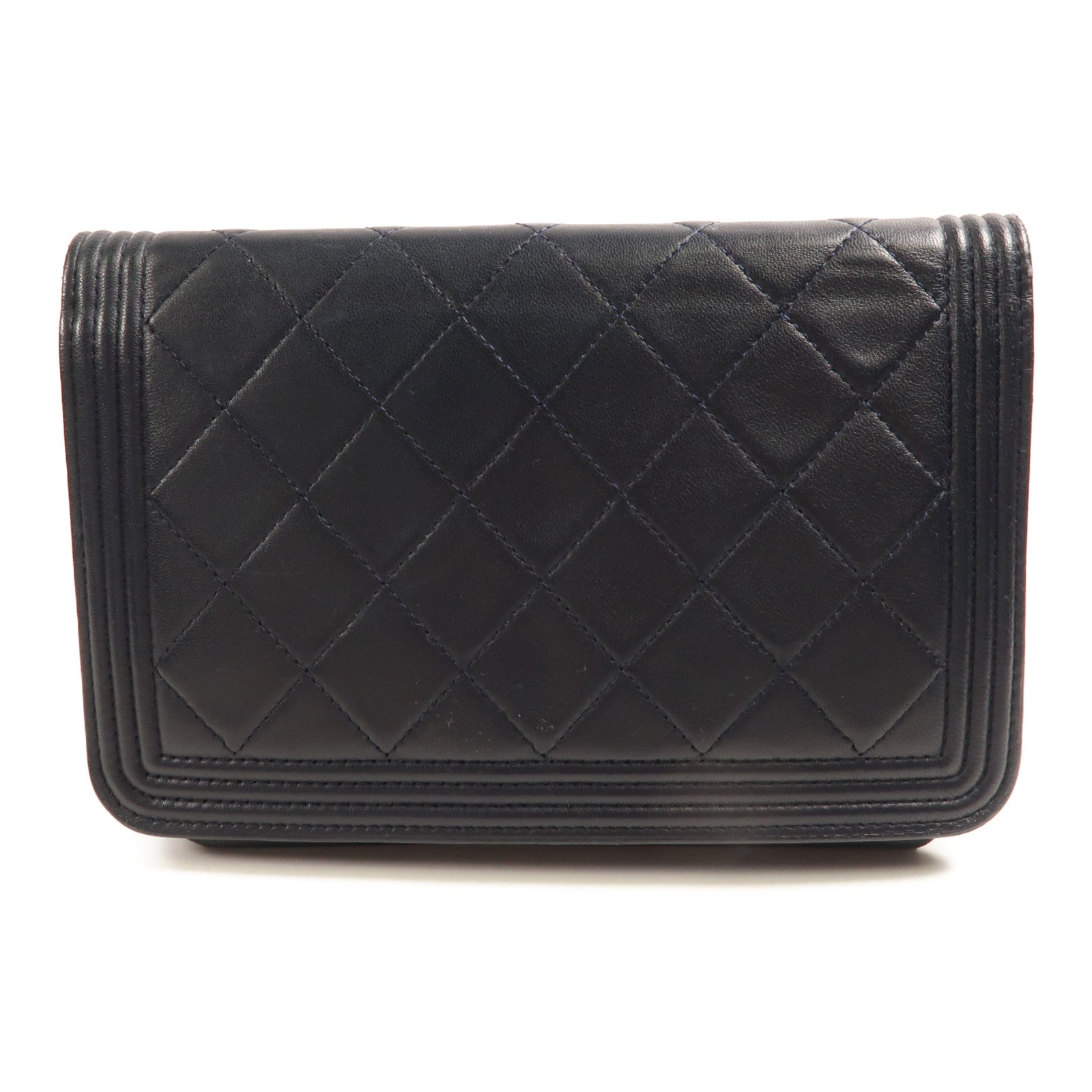 CHANEL 羊皮皮革Boy WOC Wallet On Chain鏈帶肩背袋