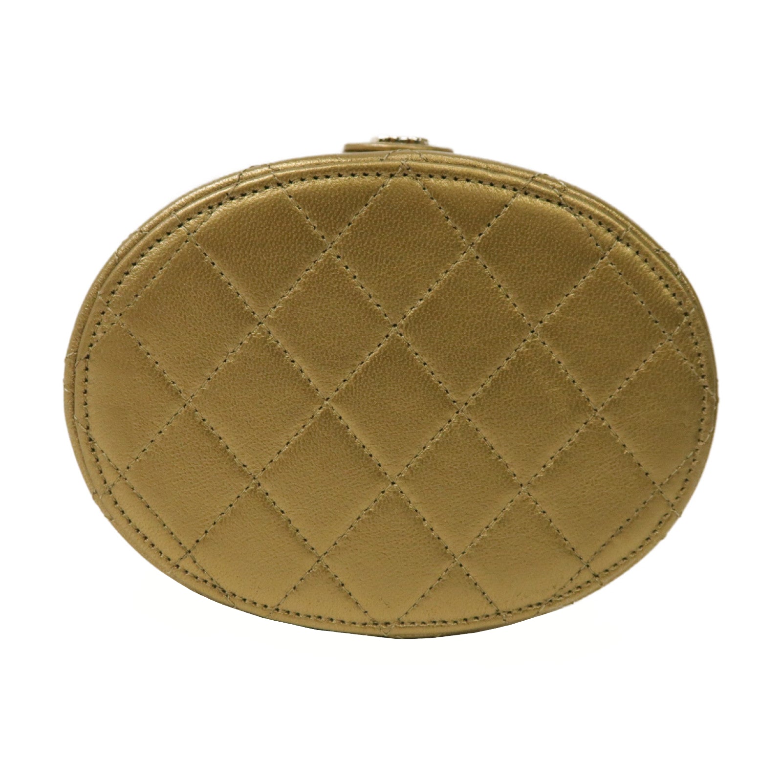 CHANEL 【激減優惠】菱格牛皮皮革Chain Shoulder金扣肩背袋金色
