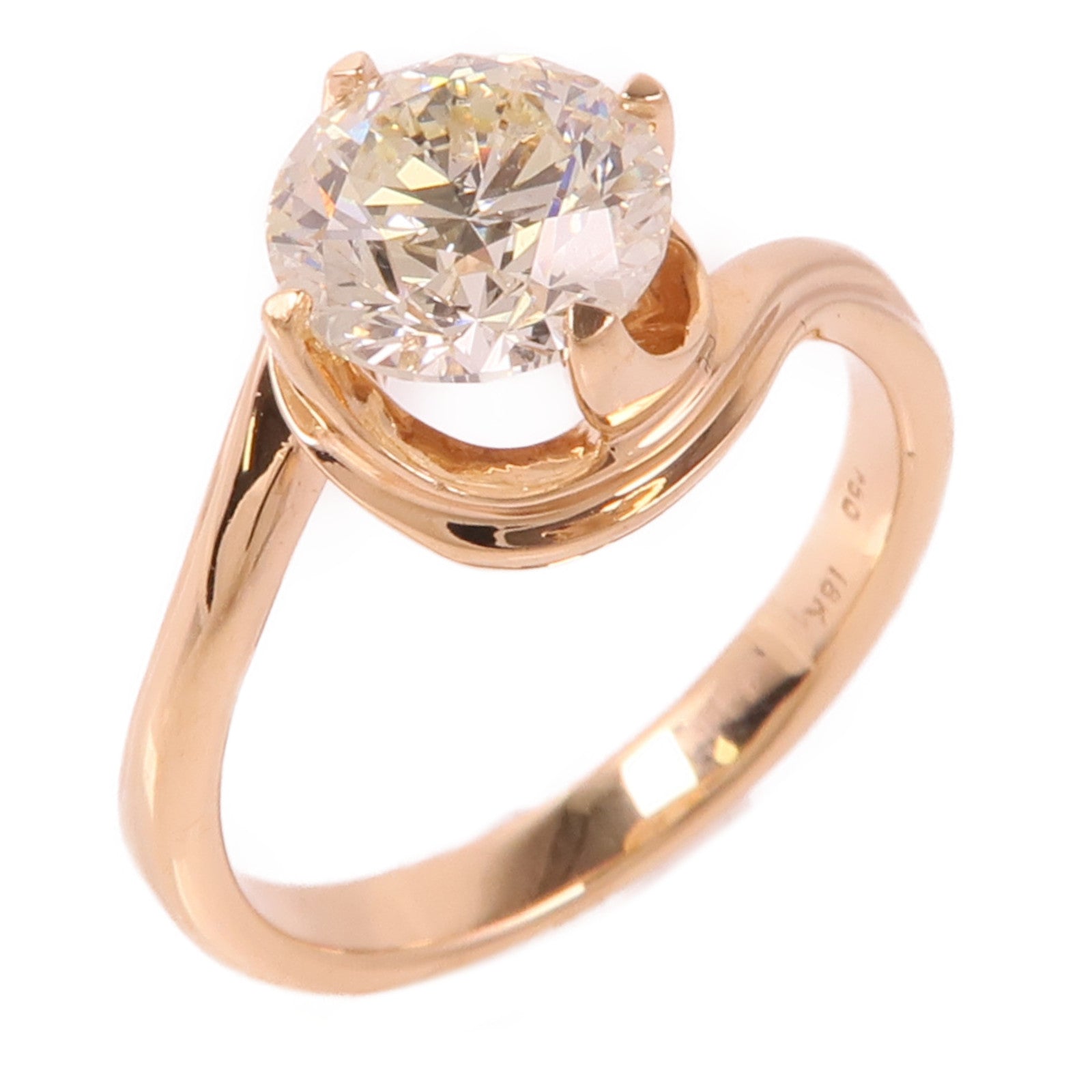 JEWELRY 18K玫瑰金Diamond Ring鑽石戒指US#4.75
