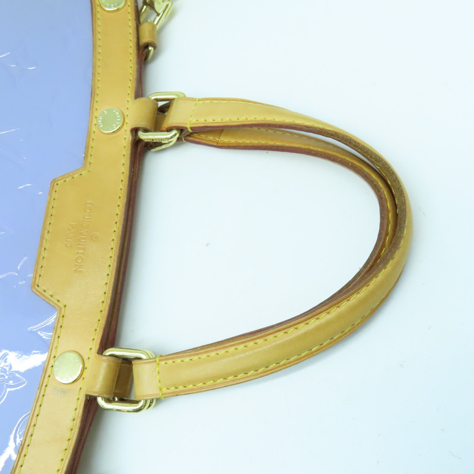 LOUIS VUITTON Vernis Brea MM 2way Shoulder Bag金扣手挽肩背兩用袋紫色