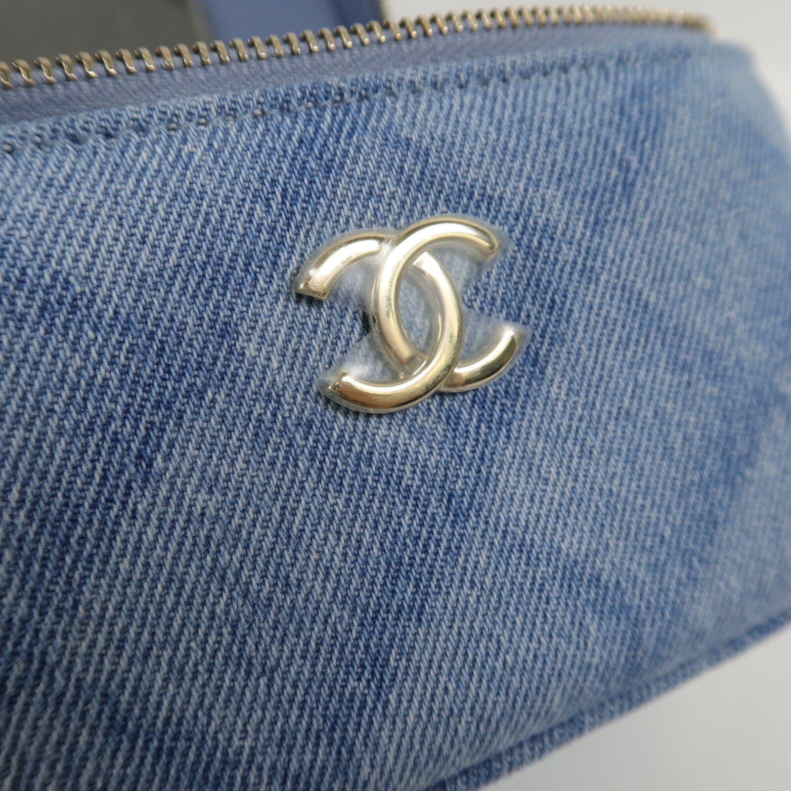 CHANEL 牛仔布Vanity Case手挽肩背兩用袋