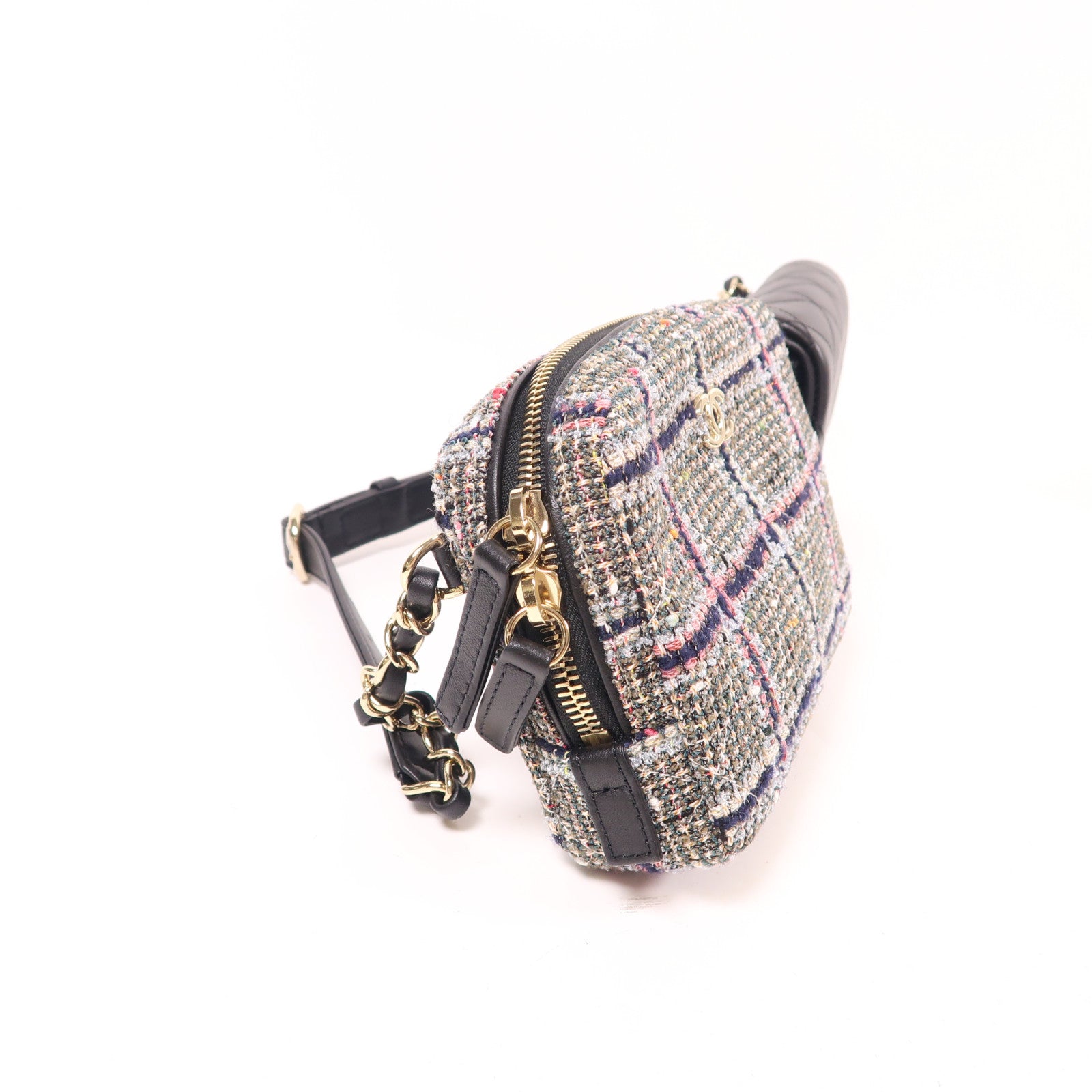 CHANEL 【激減優惠】牛皮皮革Waist Bag金扣腰包