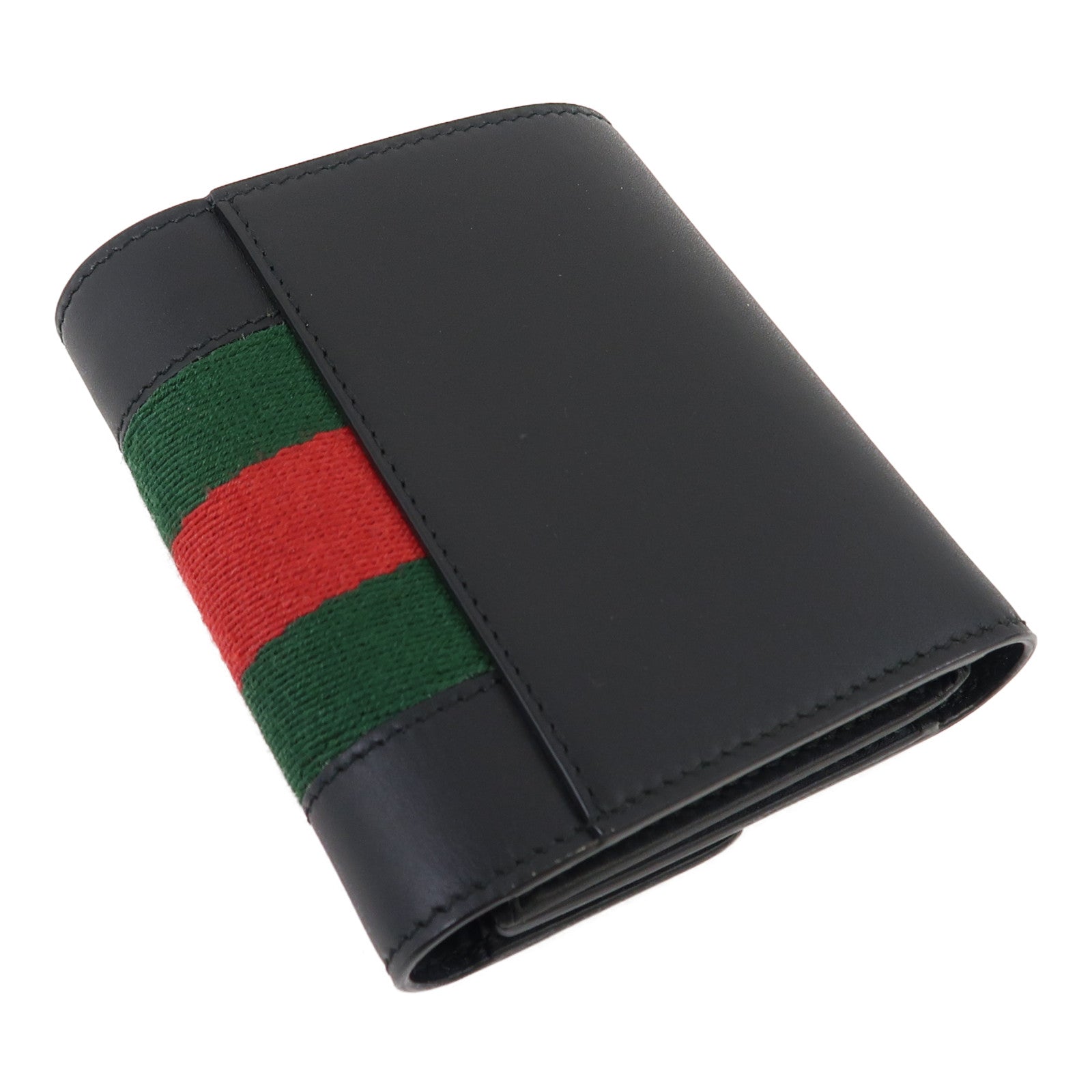GUCCI 牛皮皮革Wallet金扣錢包黑色