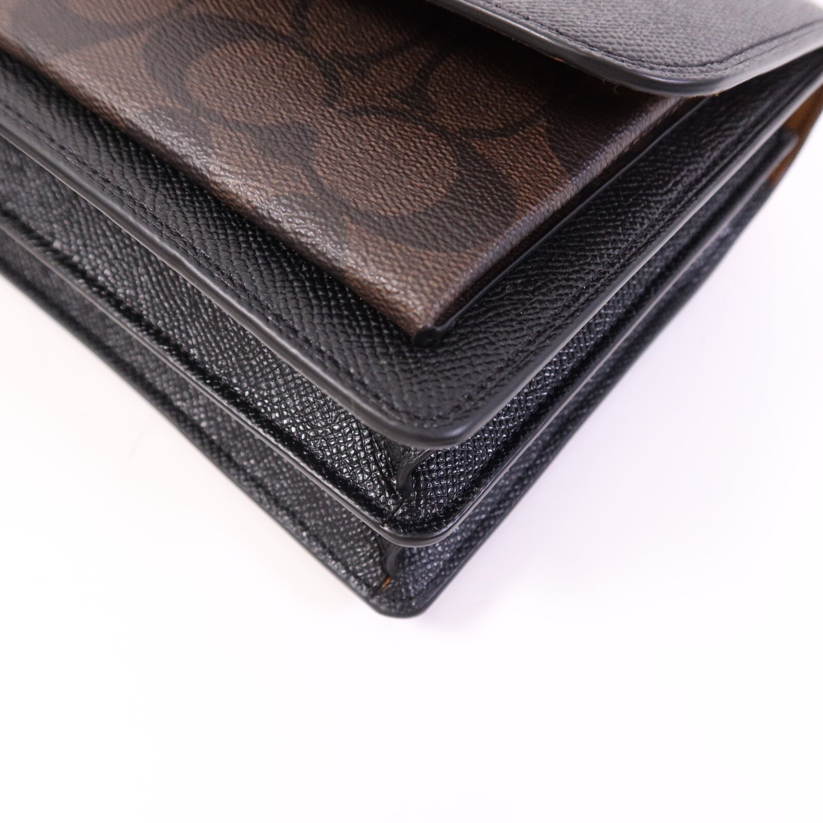 COACH 牛皮皮革Chain Shoulder Bag金扣鏈帶肩背袋