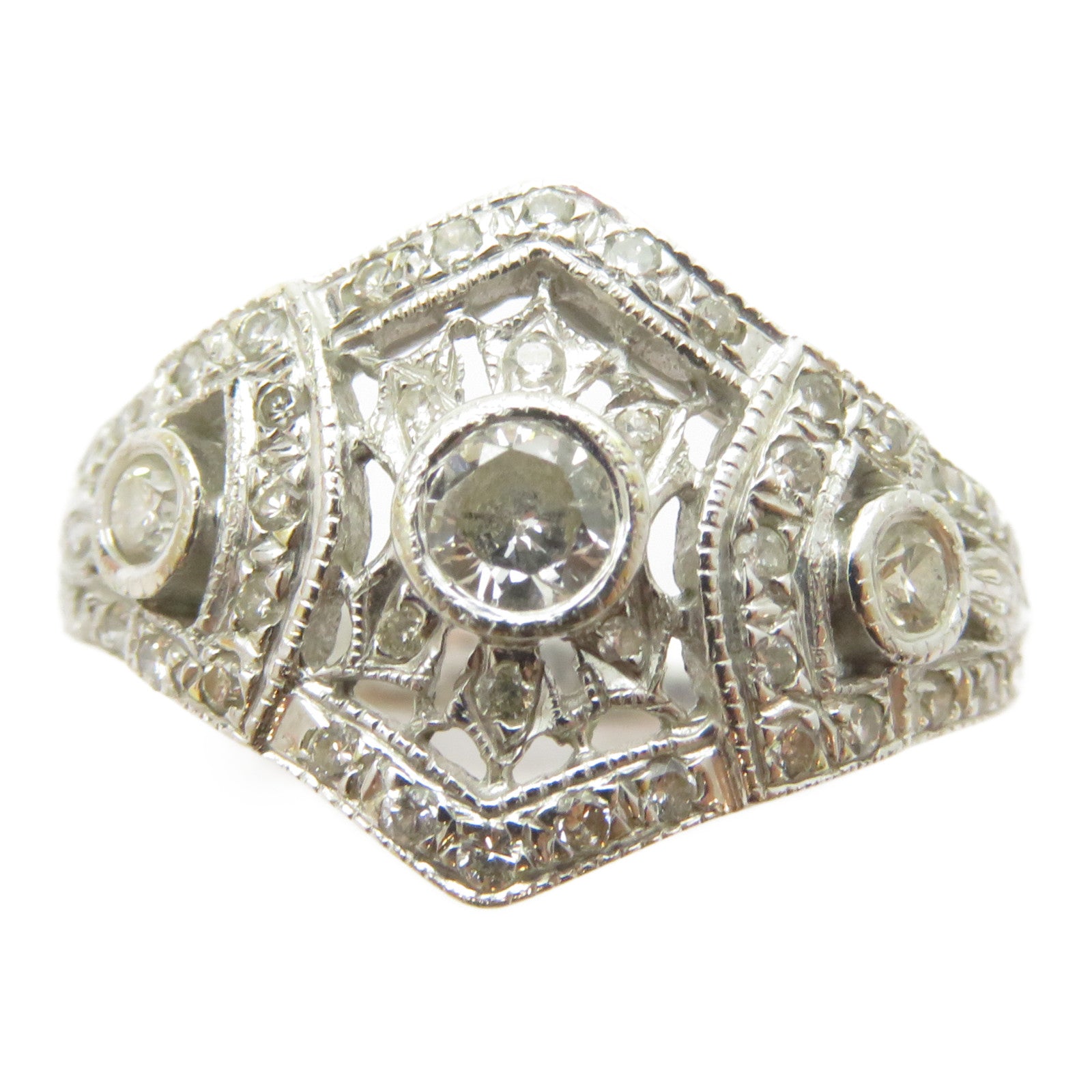 JEWELRY 【激減優惠】18K白金Diamond Ring鑽石戒指US#5.5