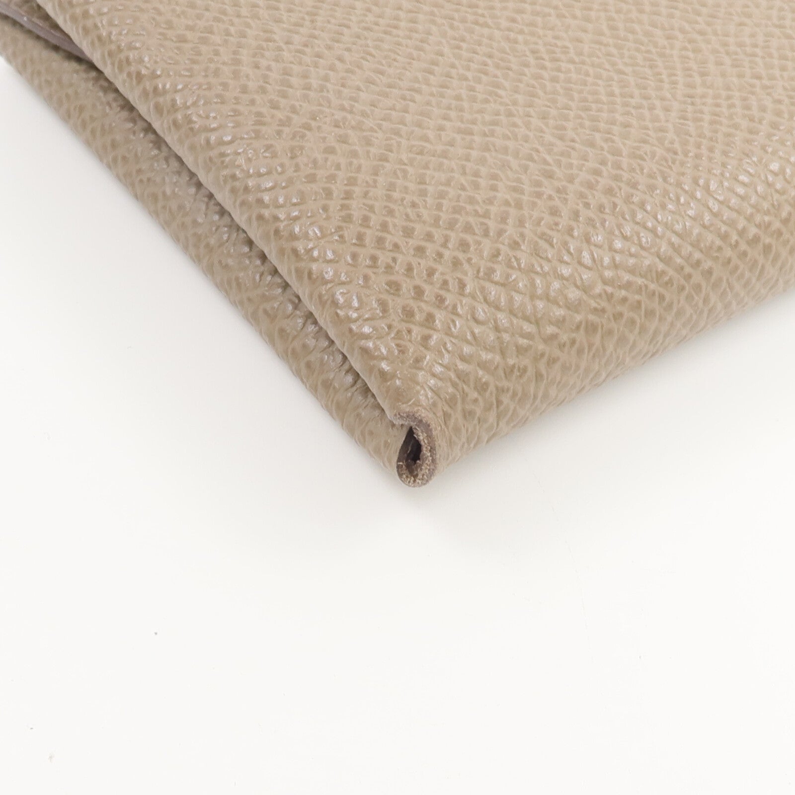 HERMES Epsom皮革Calvi Duo卡片套Etoupe
