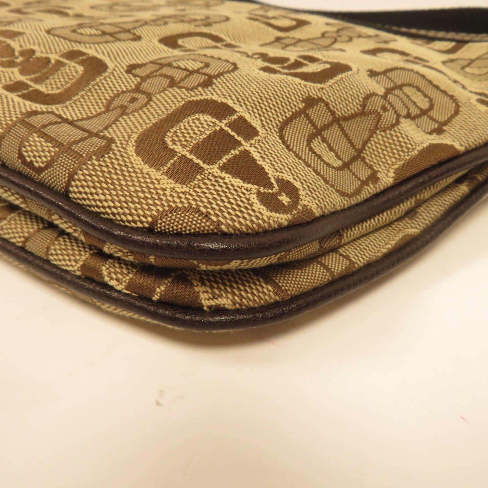 GUCCI 【激減優惠】帆布Handbag銀扣手挽袋米色