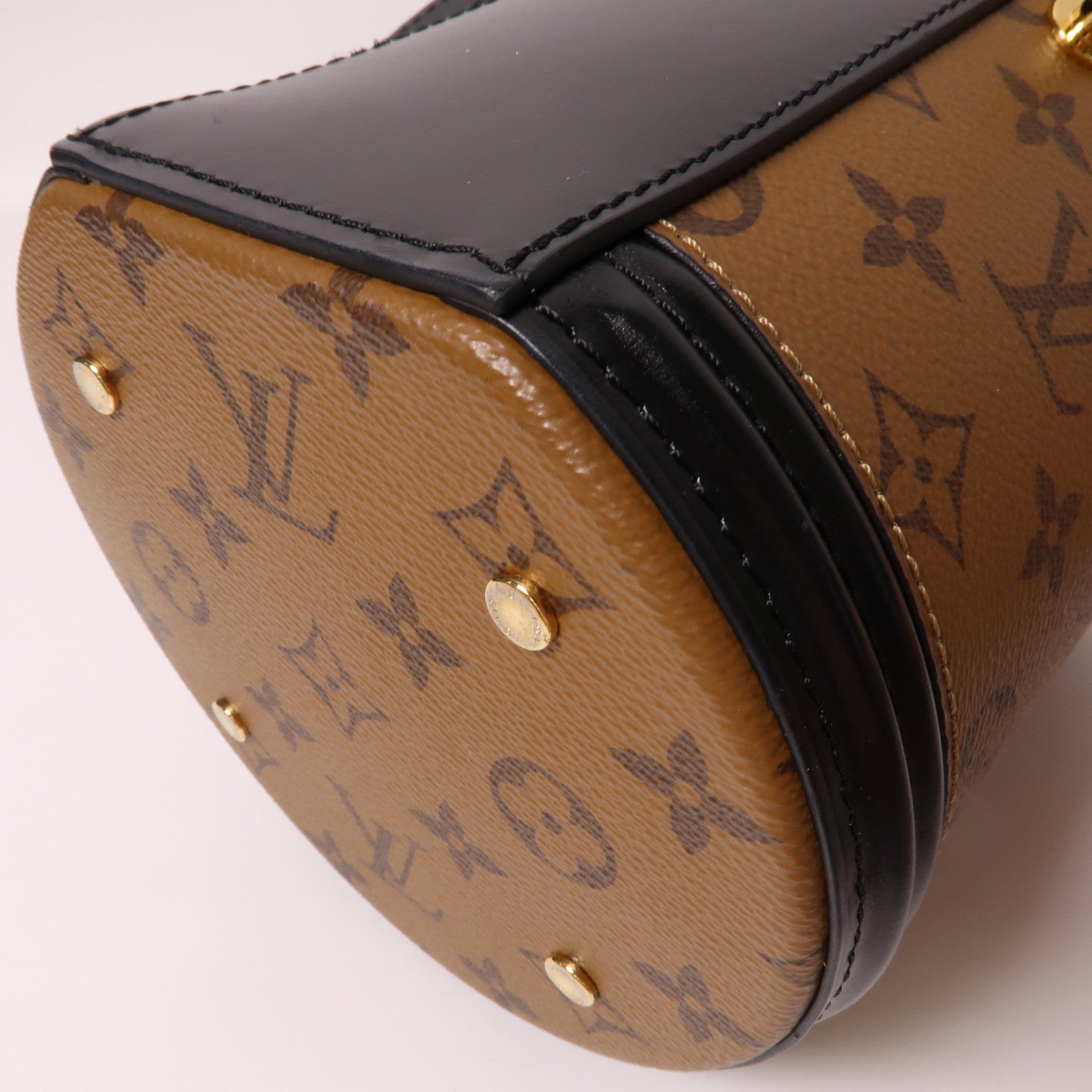 LOUIS VUITTON 【激減優惠】Monogram Reverse Cannes金扣手挽肩背兩用袋啡色