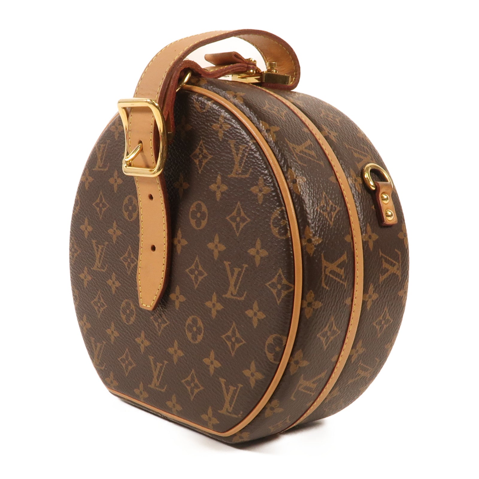 LOUIS VUITTON Monogram Petite Boite Chapeau金扣手挽肩背兩用袋
