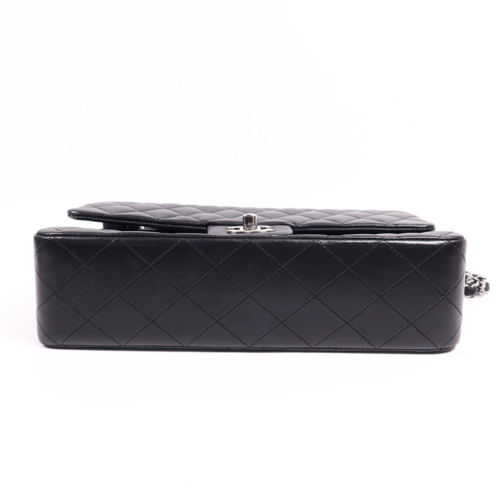 CHANEL 羊皮皮革Classic 25銀扣鏈帶肩背袋