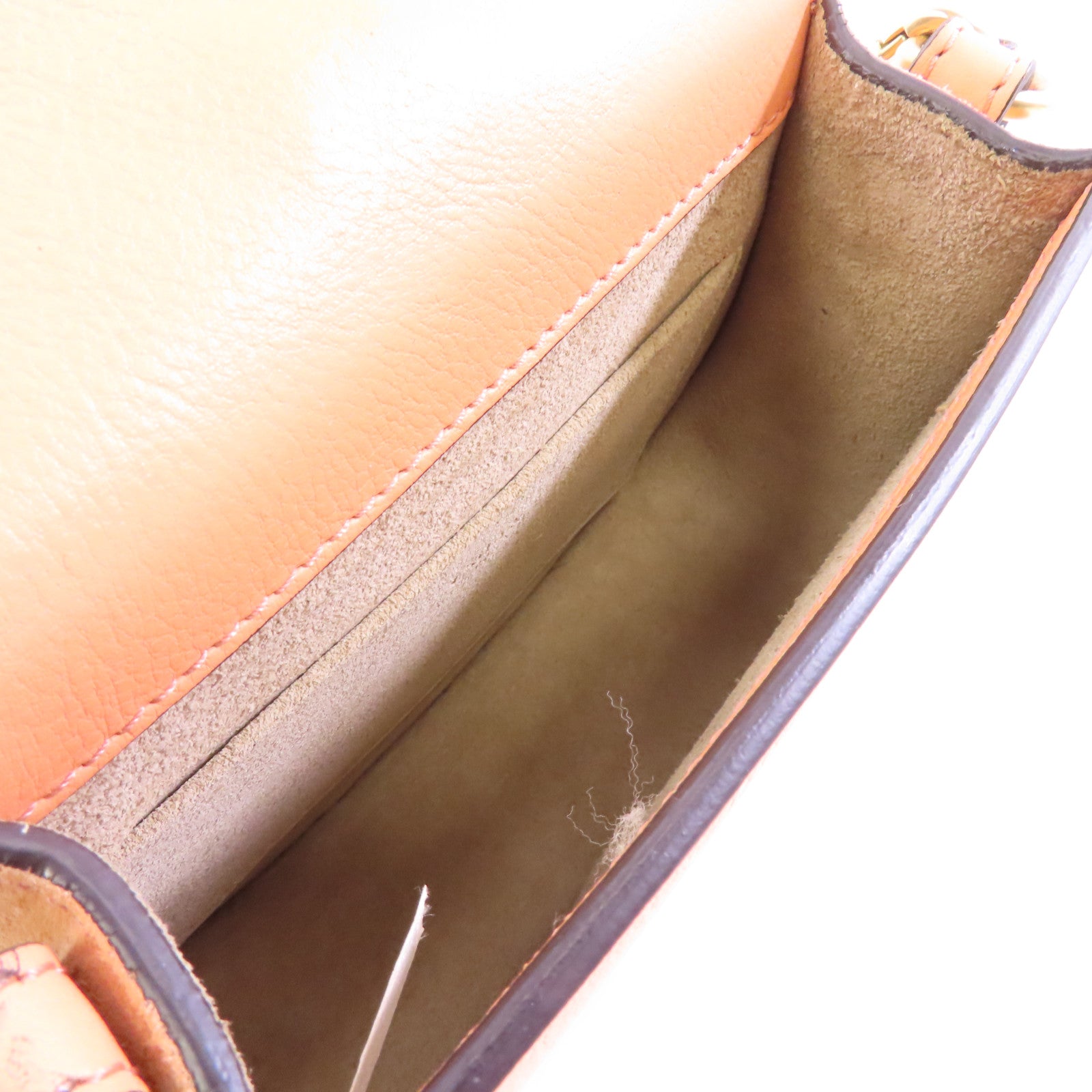 Chloe 【激減優惠】牛皮皮革Shoulder Bag金扣手挽肩背兩用袋橙色