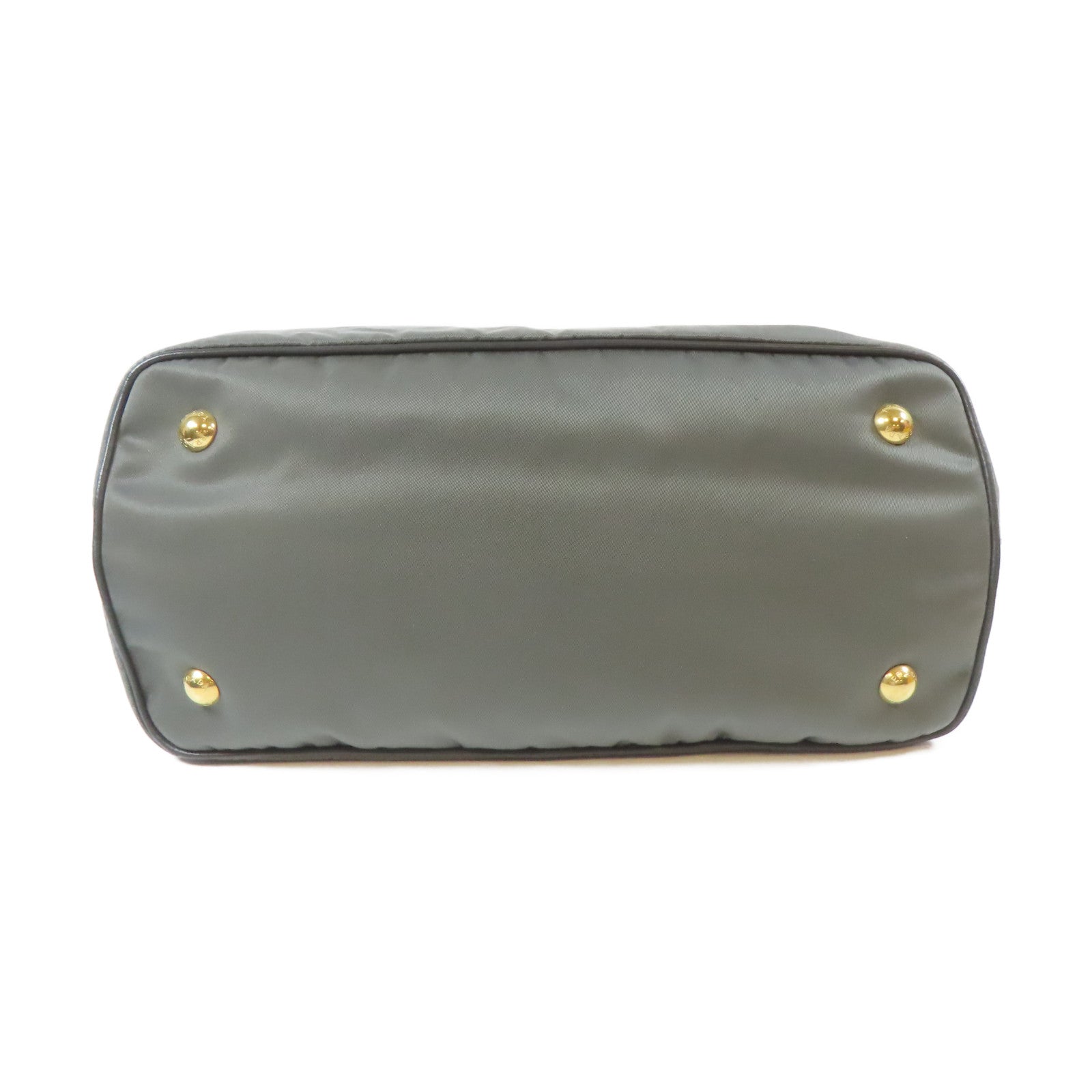 PRADA 尼龍2 Way Shoulder Bag金扣手挽肩背兩用袋灰色