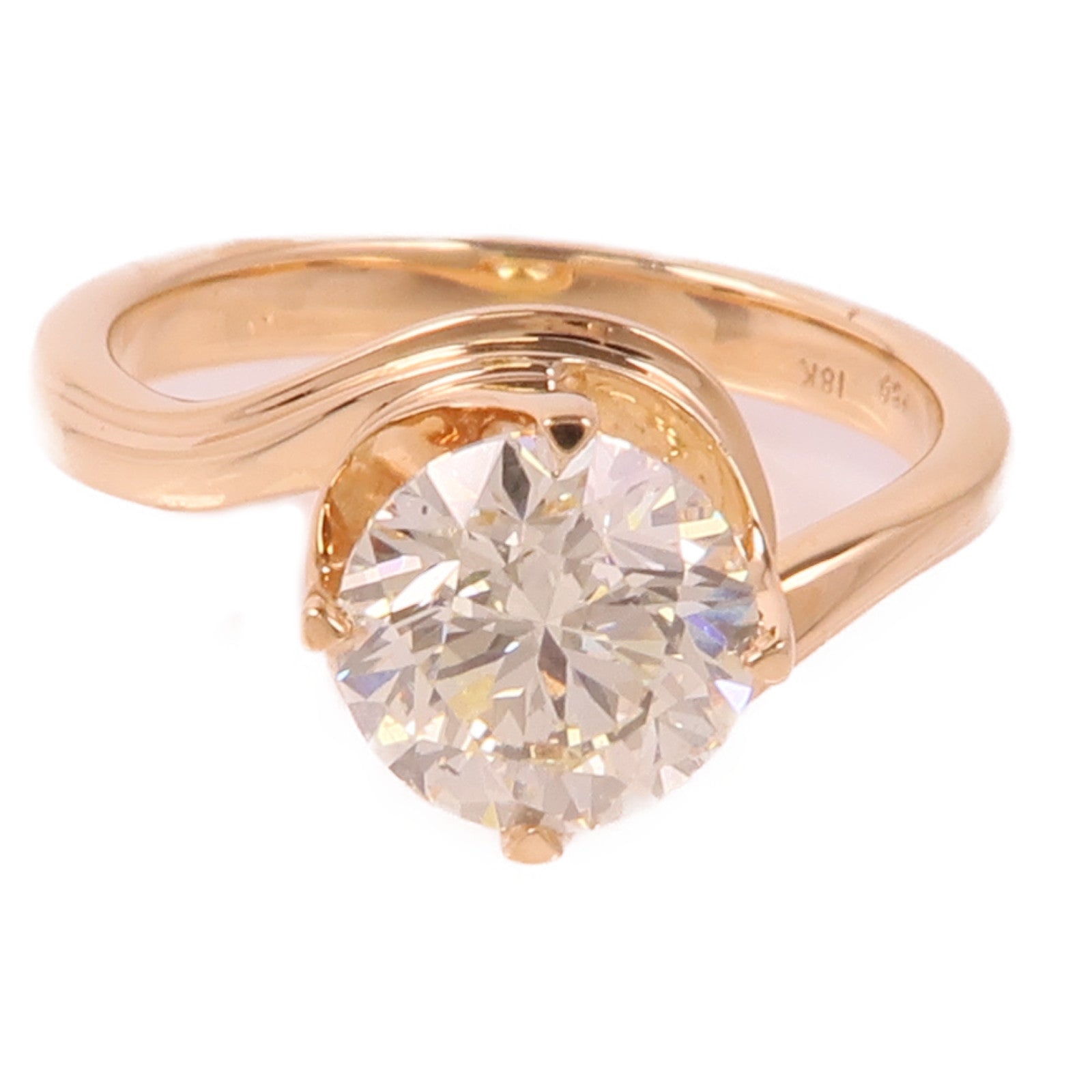 JEWELRY 18K玫瑰金Diamond Ring鑽石戒指US#4.75