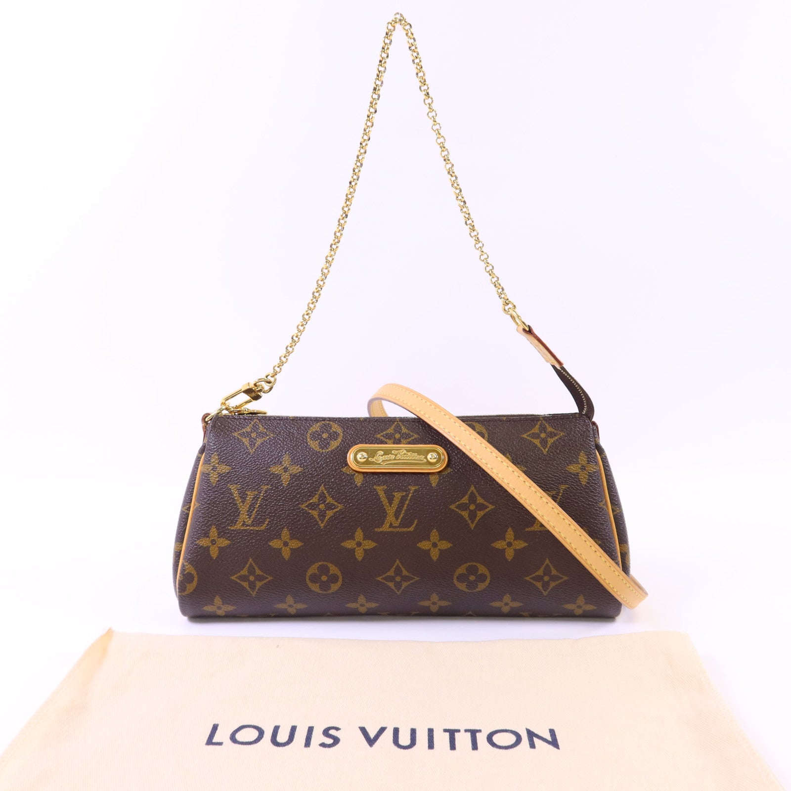 LOUIS VUITTON Monogram Eva金扣手挽肩背兩用袋