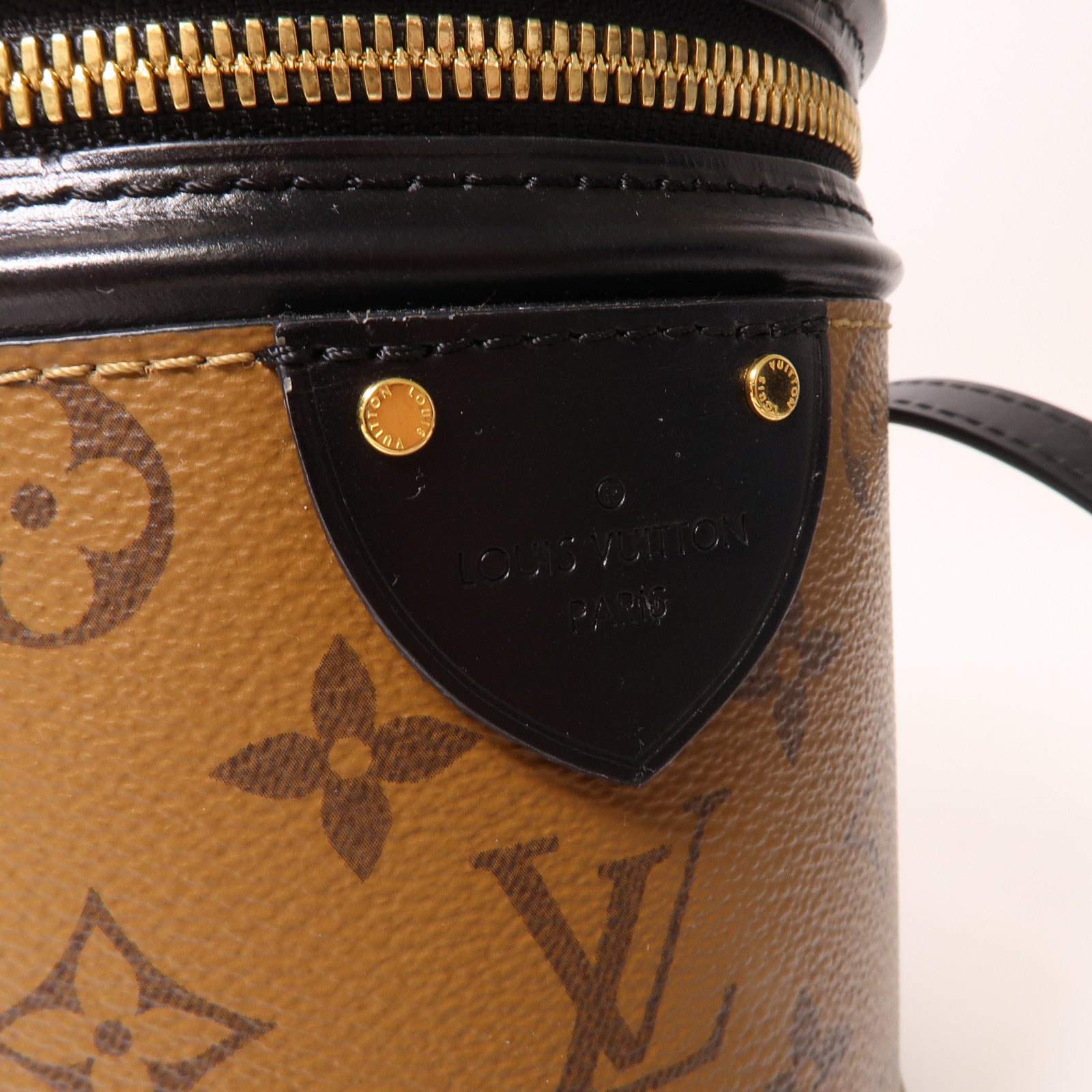 LOUIS VUITTON 【激減優惠】Monogram Reverse Cannes金扣手挽肩背兩用袋啡色