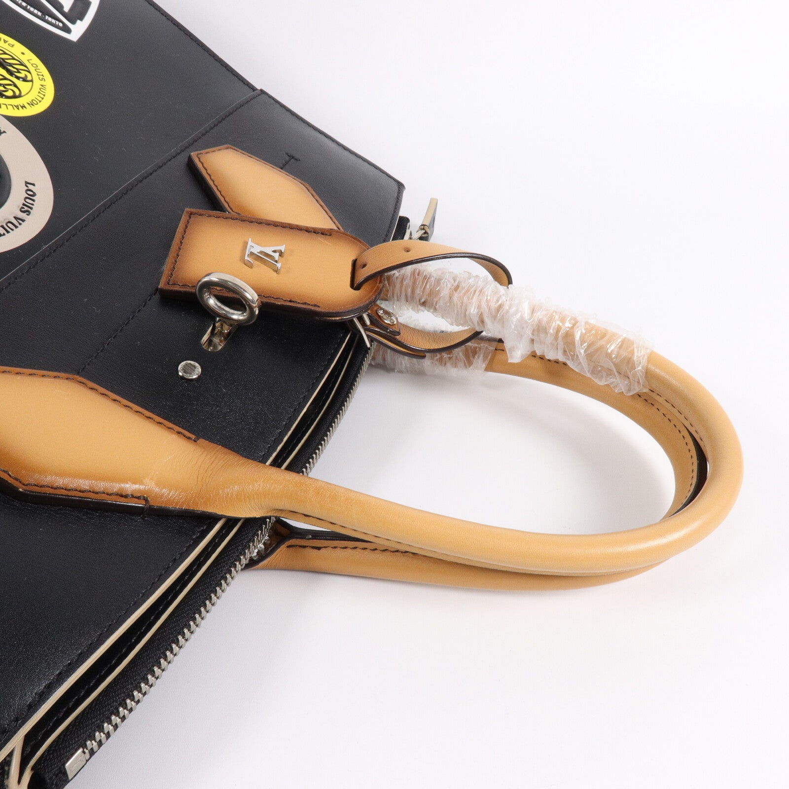 LOUIS VUITTON 牛皮皮革City Steamer MM World Tour Collection手挽肩背兩用袋