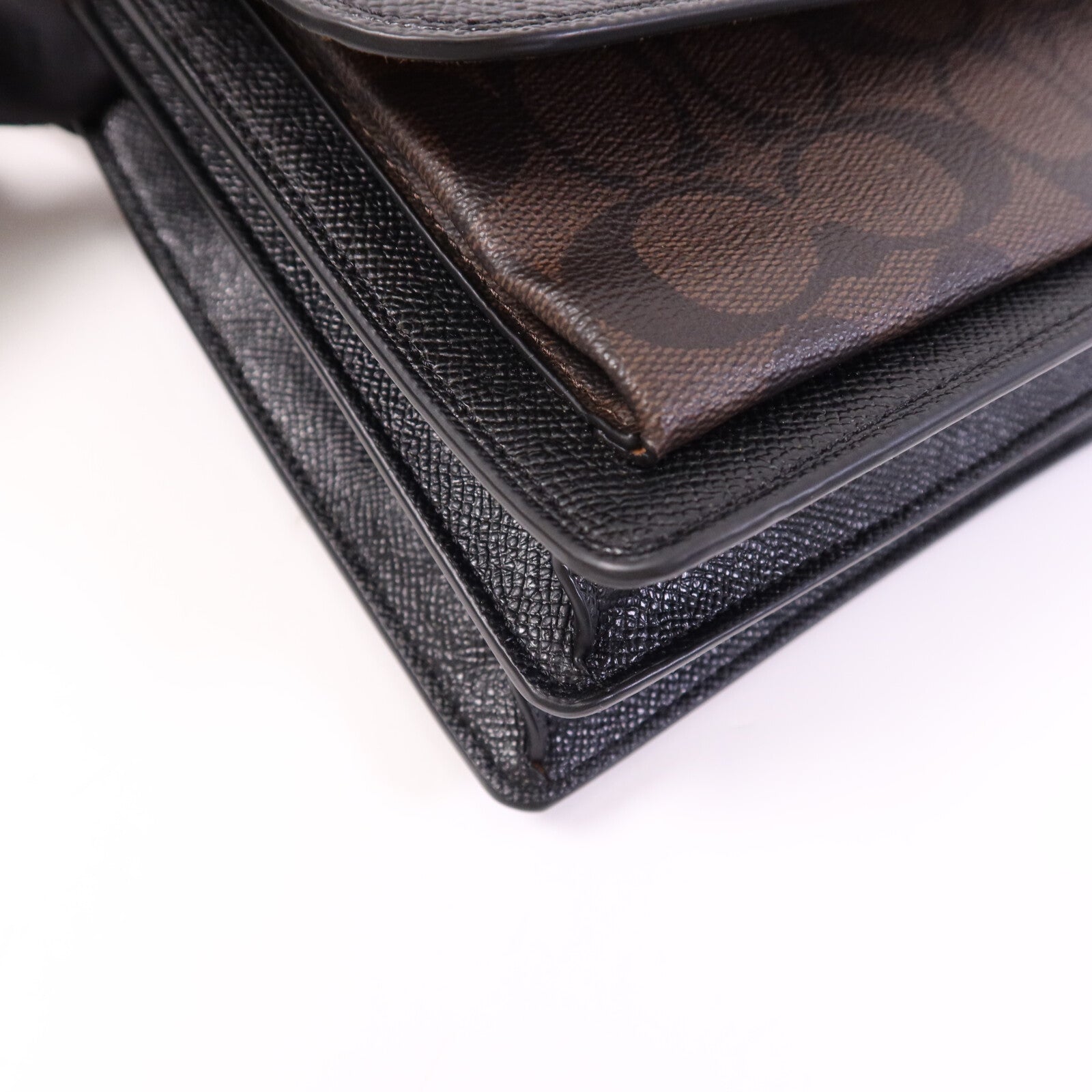 COACH 牛皮皮革Chain Shoulder Bag金扣鏈帶肩背袋