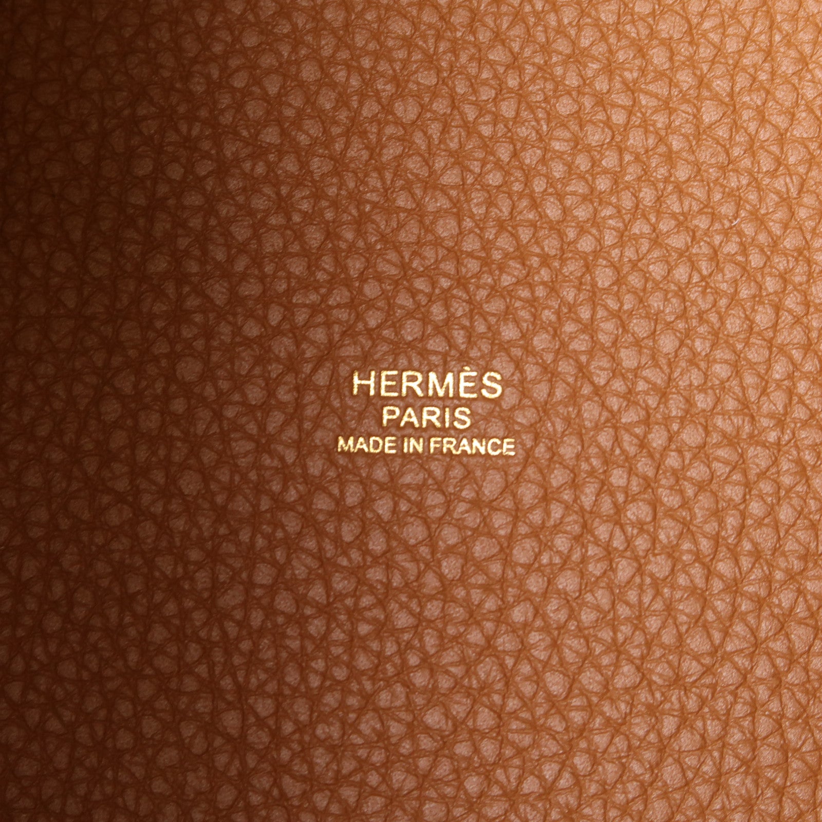 HERMES Clemence皮革Picotin MM金扣手挽袋37 Gold
