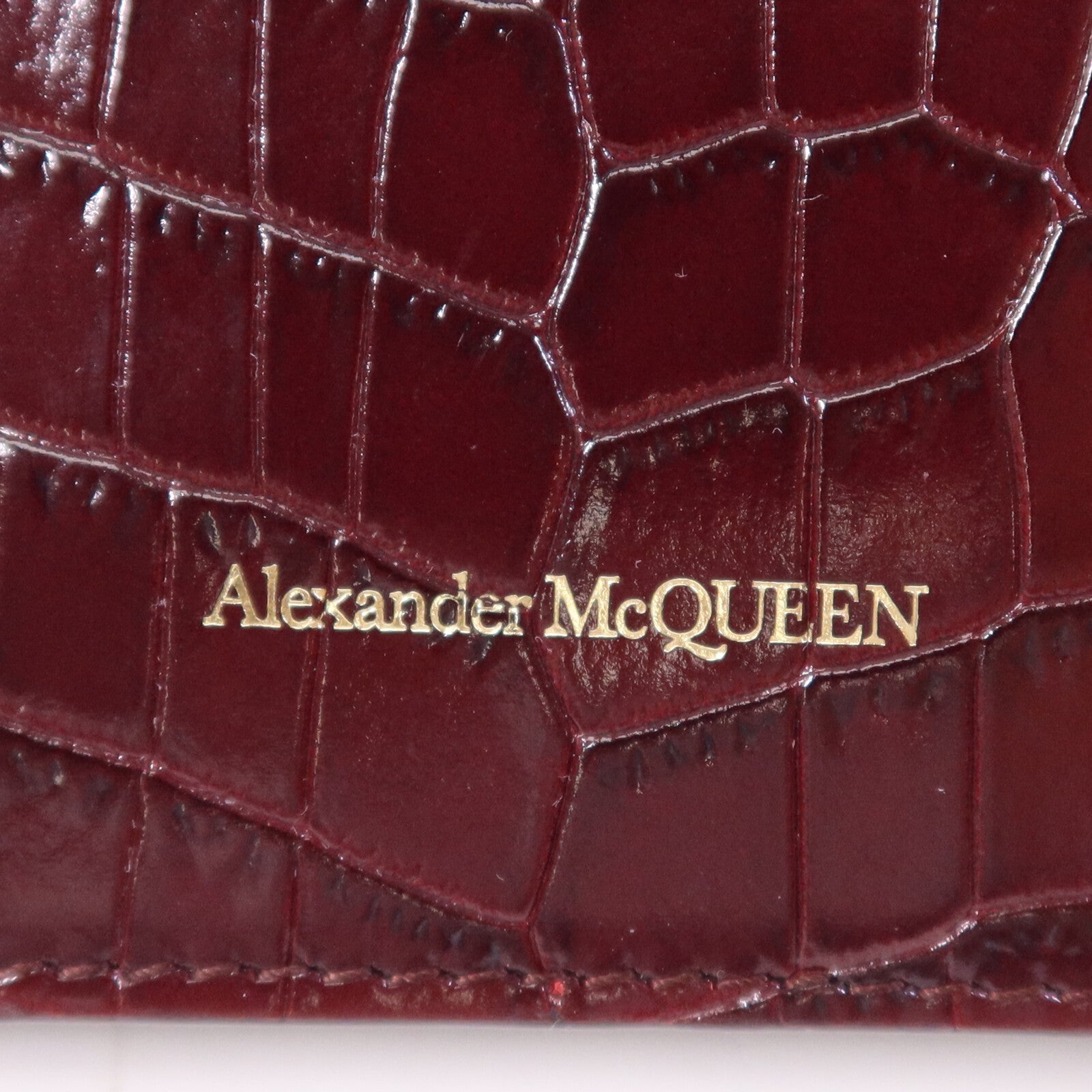 McQ by Alexander McQueen 牛皮皮革Alexander McQueen Wallet On Chain金扣鏈帶肩背袋