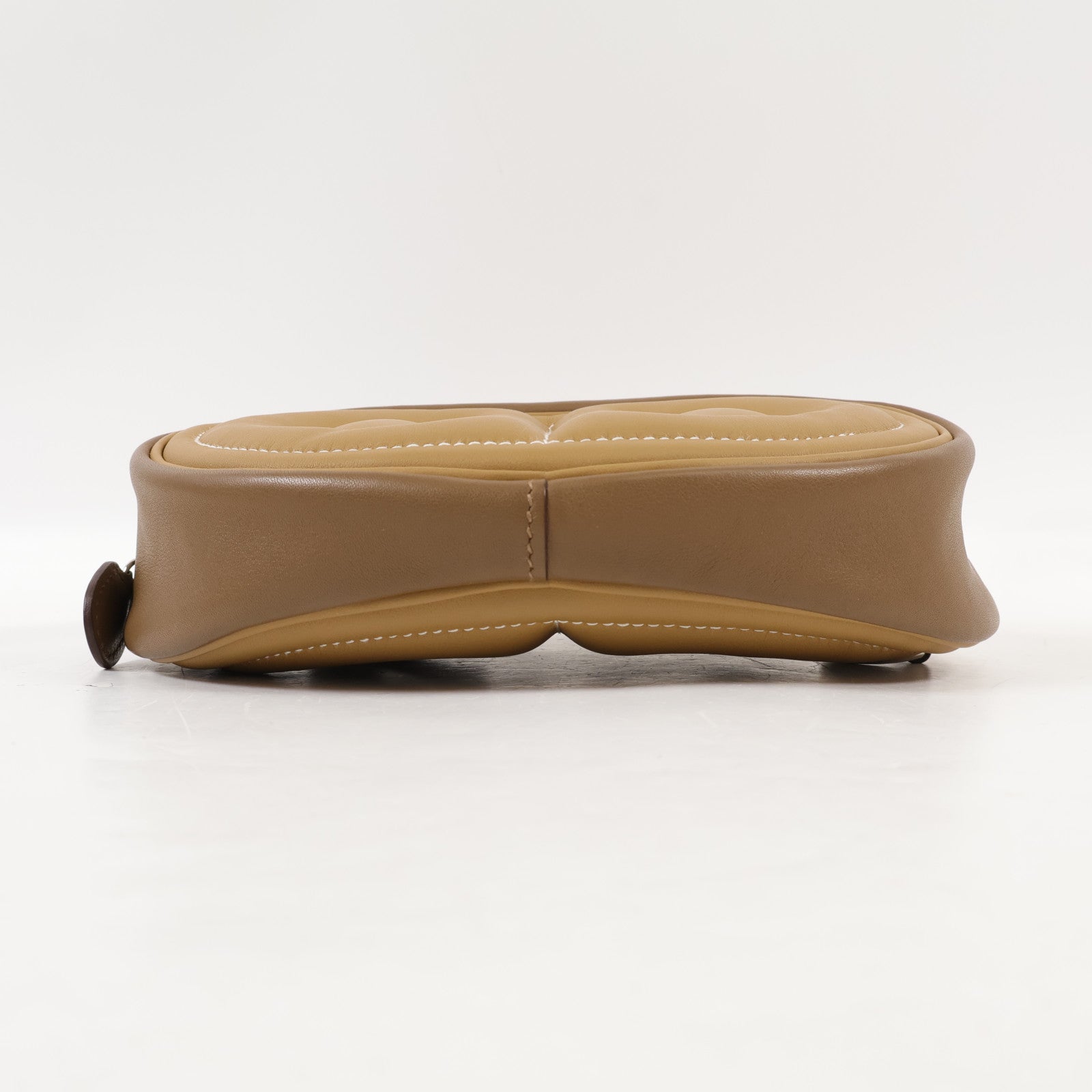 HERMES Swift皮革In the loop銀扣肩背袋Biscuit