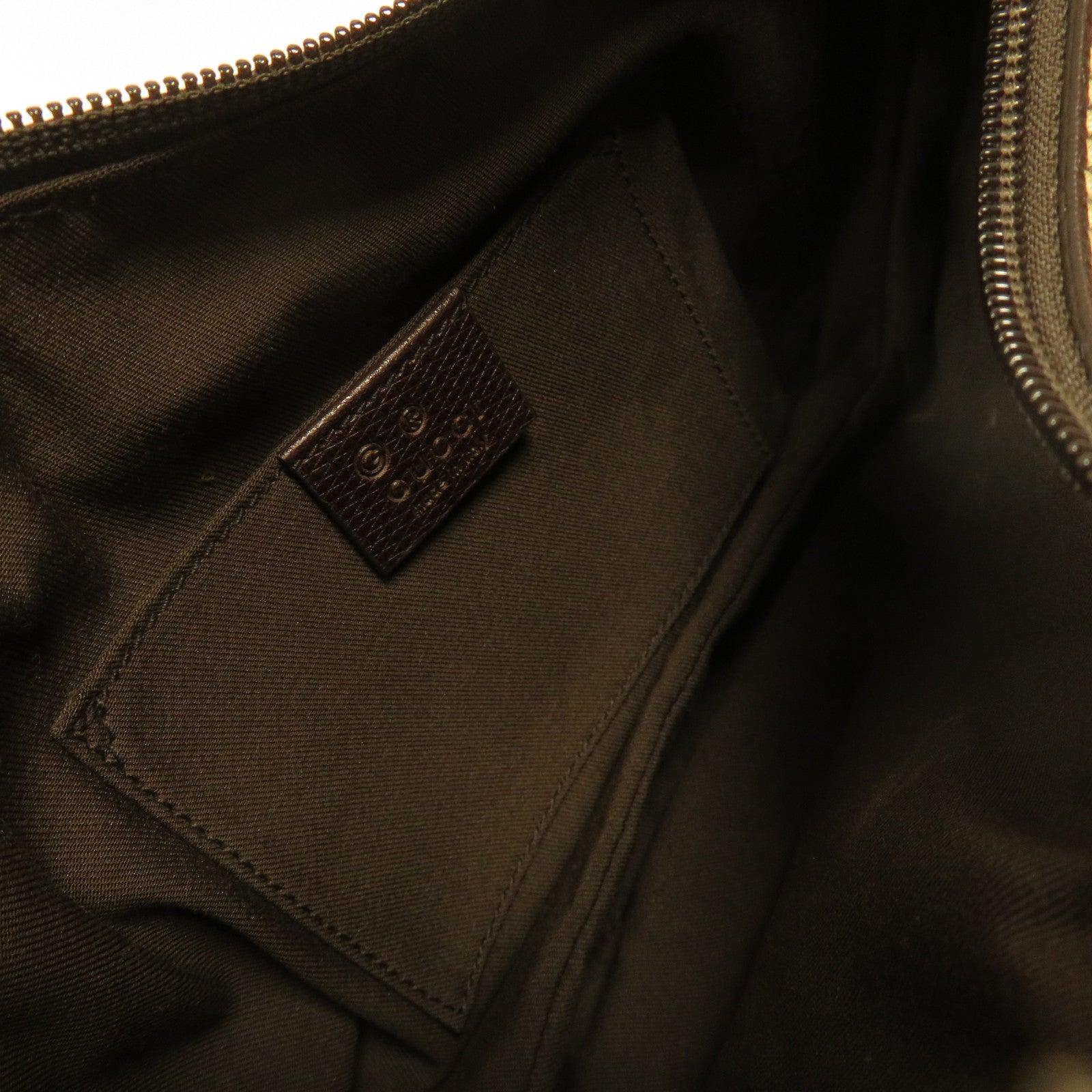 GUCCI 【激減優惠】帆布Handbag銀扣手挽袋米色
