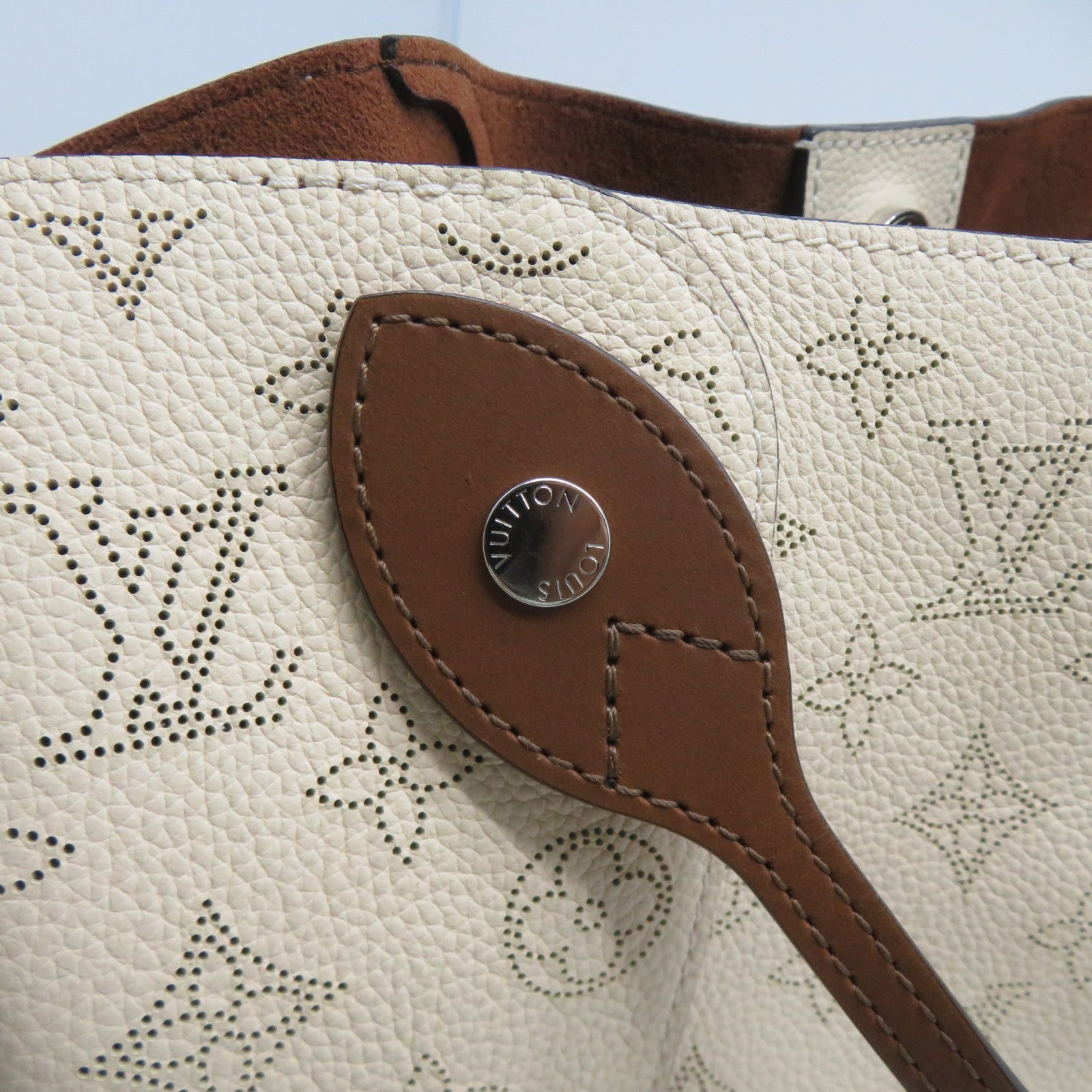 LOUIS VUITTON Mahina Hina PM銀扣手挽肩背兩用袋米色/啡色