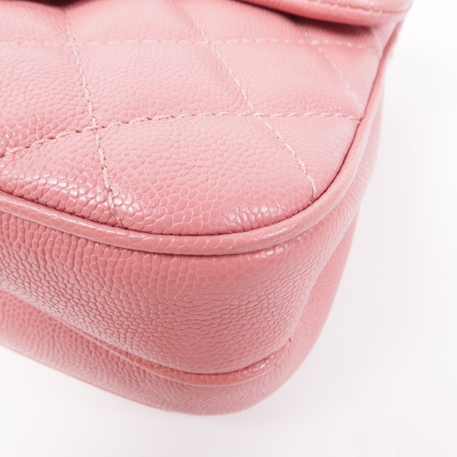 CHANEL 牛皮皮革Chain Shoulder銀扣鏈帶肩背袋