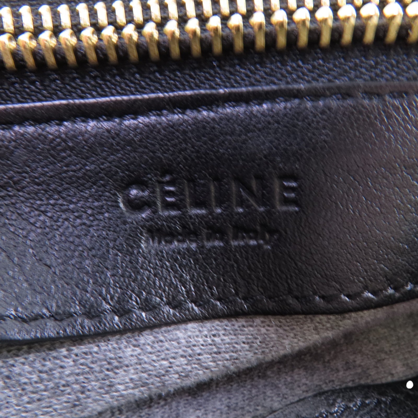 CELINE GHW Trio Shoulder Bag Crossbody Lambskin Leather
