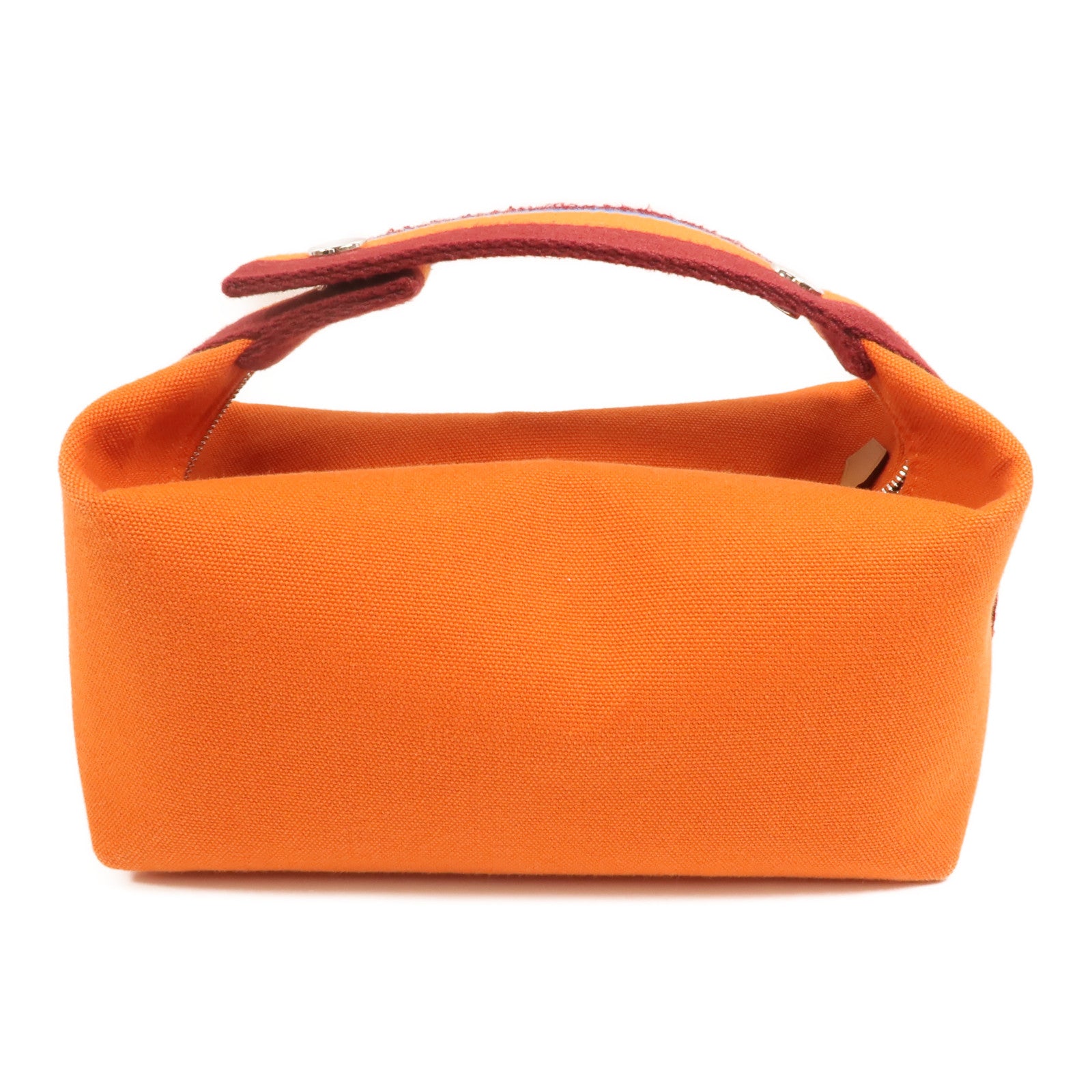 HERMES 帆布Bride A Brac PM銀扣手挽袋