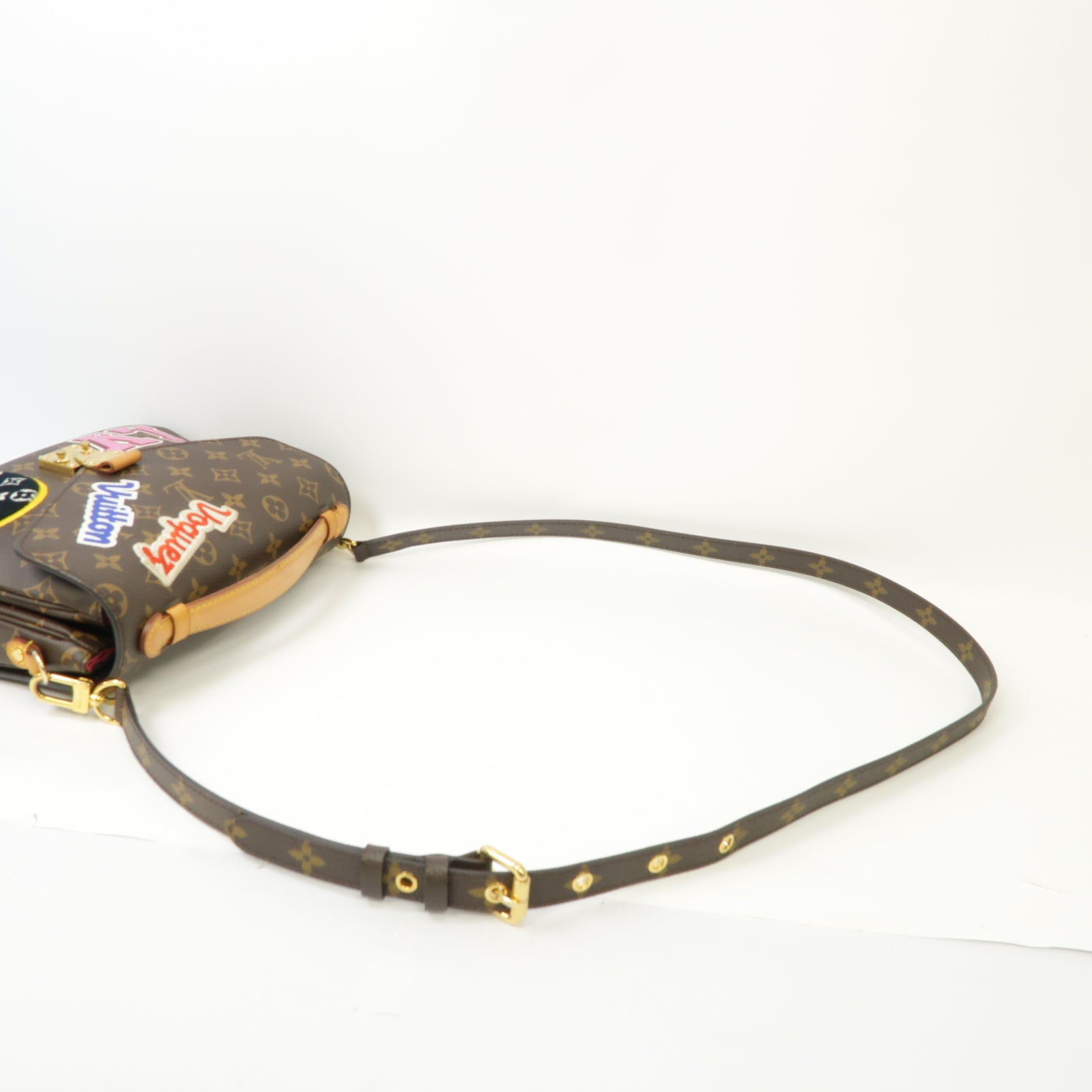 LOUIS VUITTON Monogram Pochette Metis金扣手挽肩背兩用袋啡色