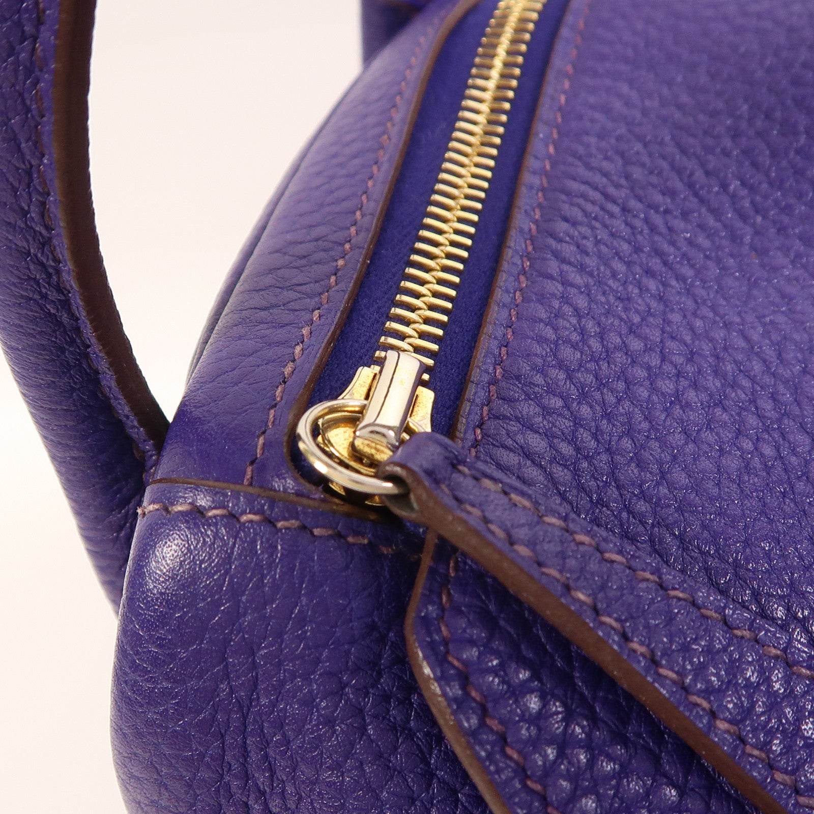 HERMES Togo皮革Lindy 30金扣手挽肩背兩用袋Iris