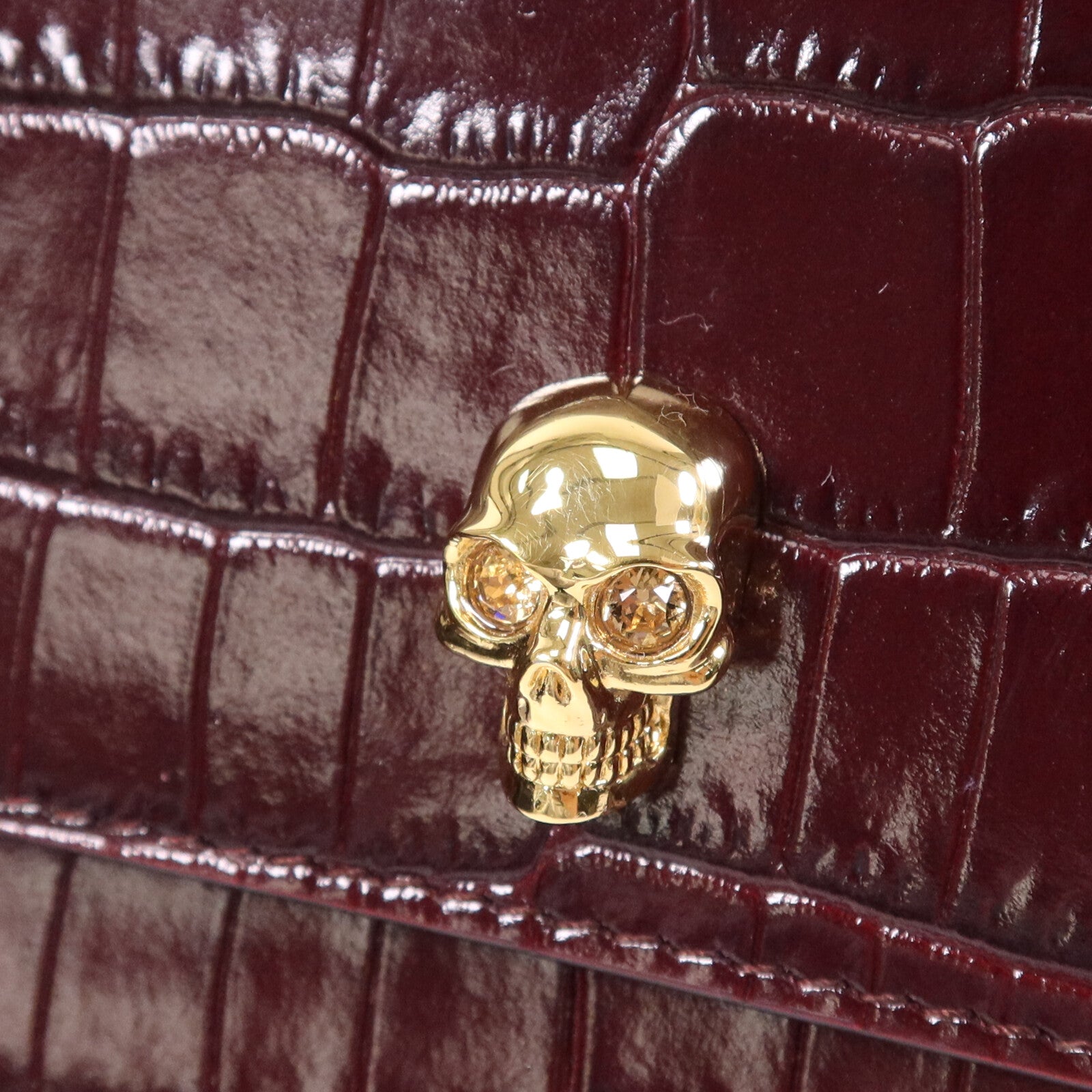 McQ by Alexander McQueen 牛皮皮革Alexander McQueen Wallet On Chain金扣鏈帶肩背袋