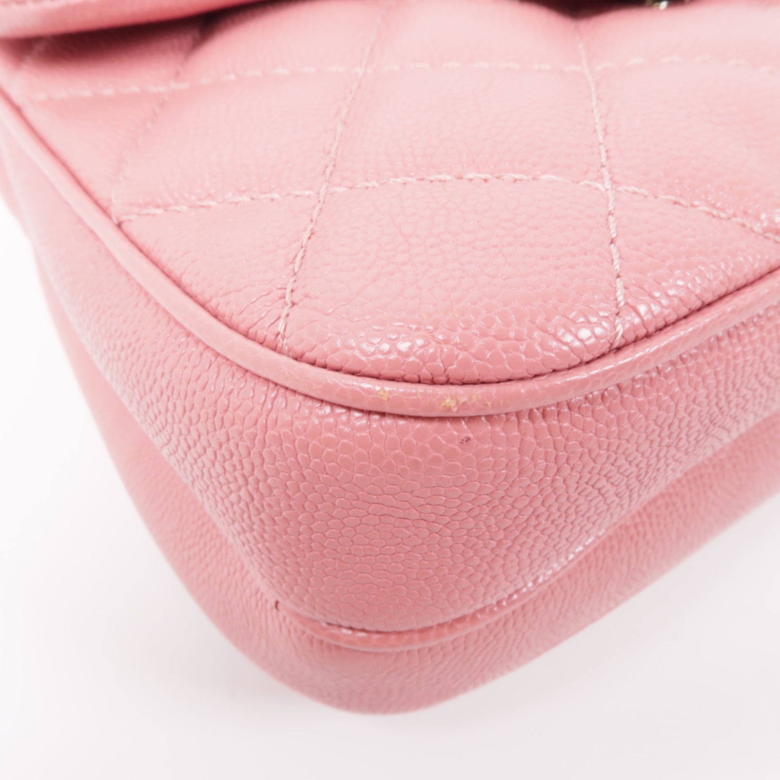 CHANEL 牛皮皮革Chain Shoulder銀扣鏈帶肩背袋