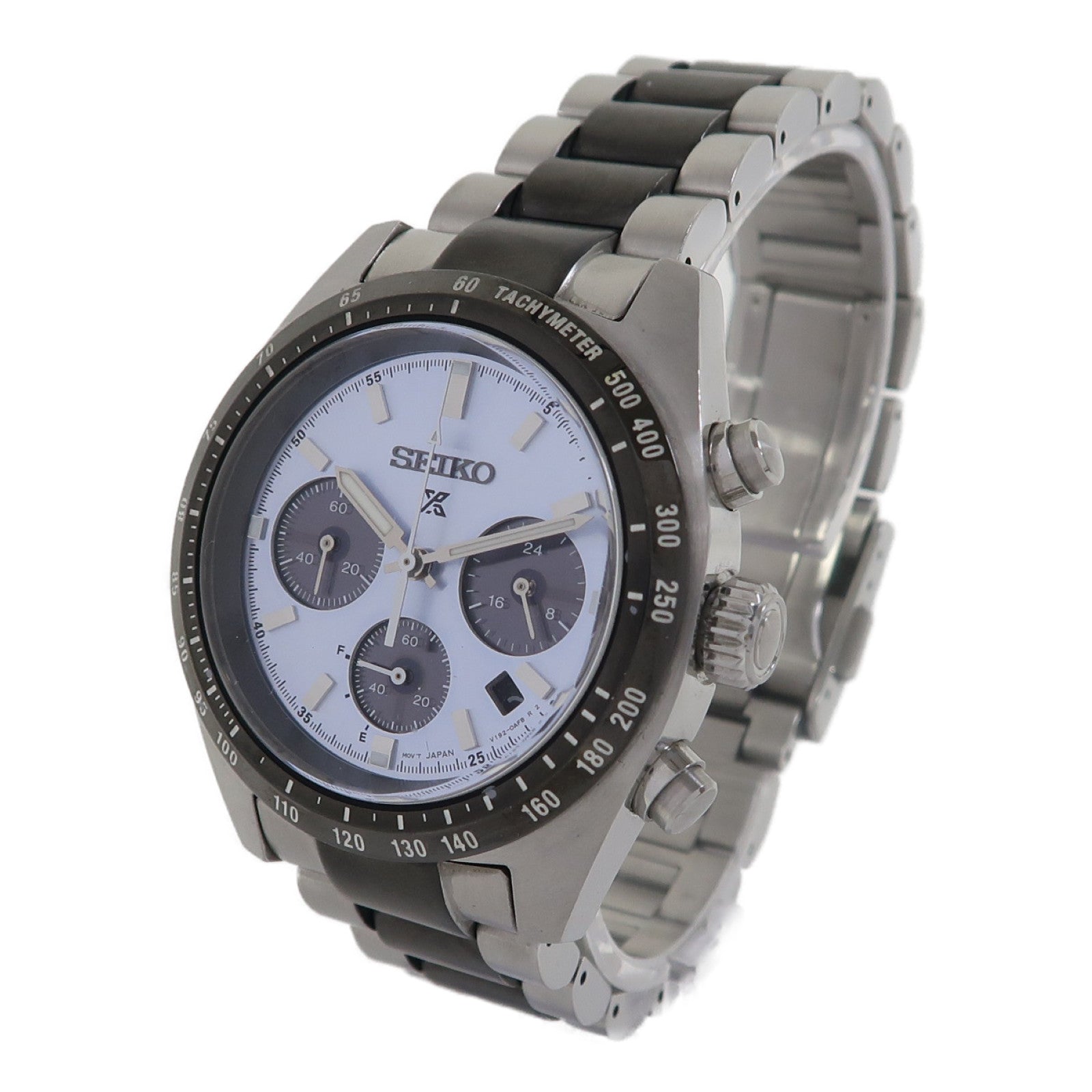 SEIKO Speedtimer Solar Chronograph不鏽鋼手錶石英機芯淺藍色