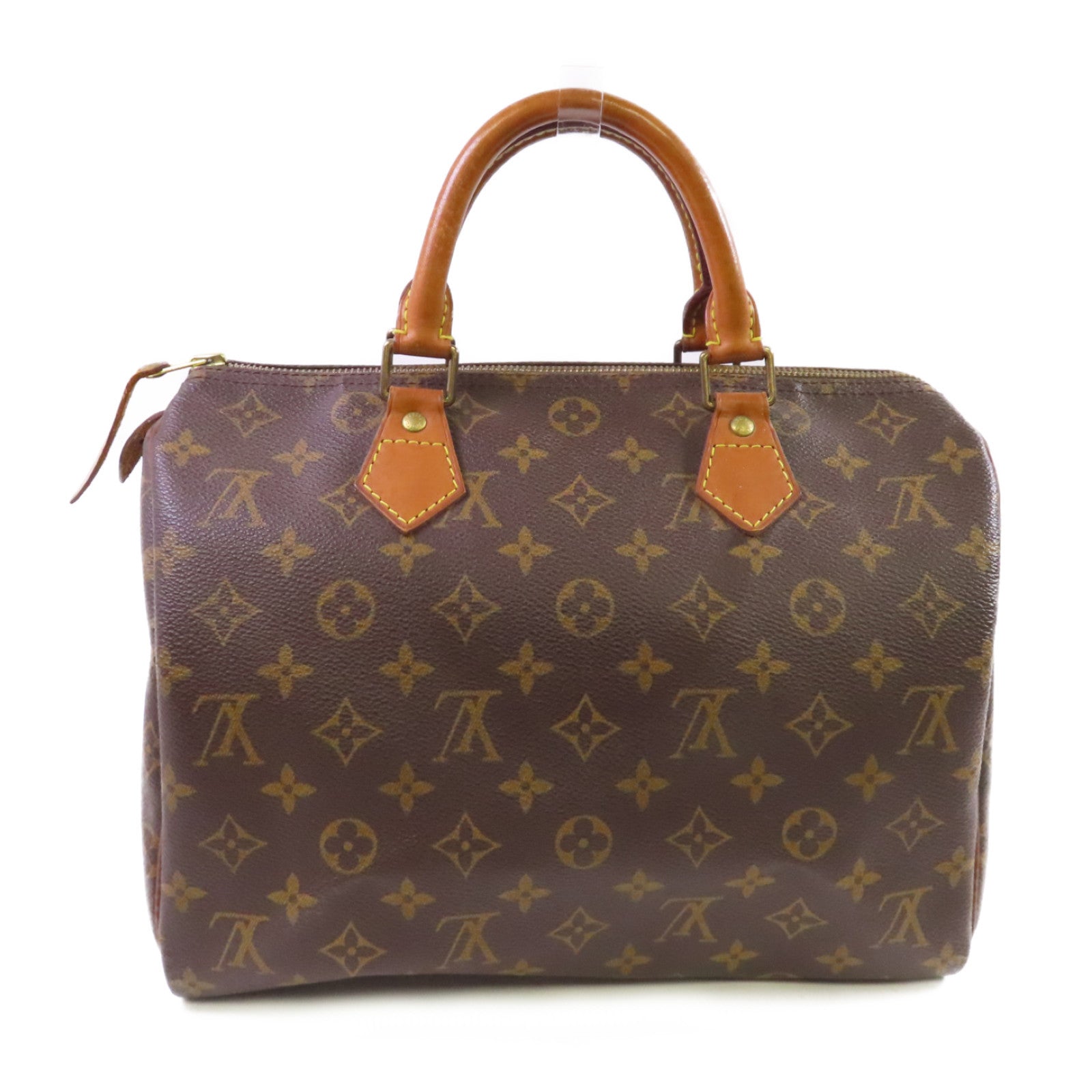 LOUIS VUITTON Monogram Speedy 30 Hand Bag金扣手挽袋啡色