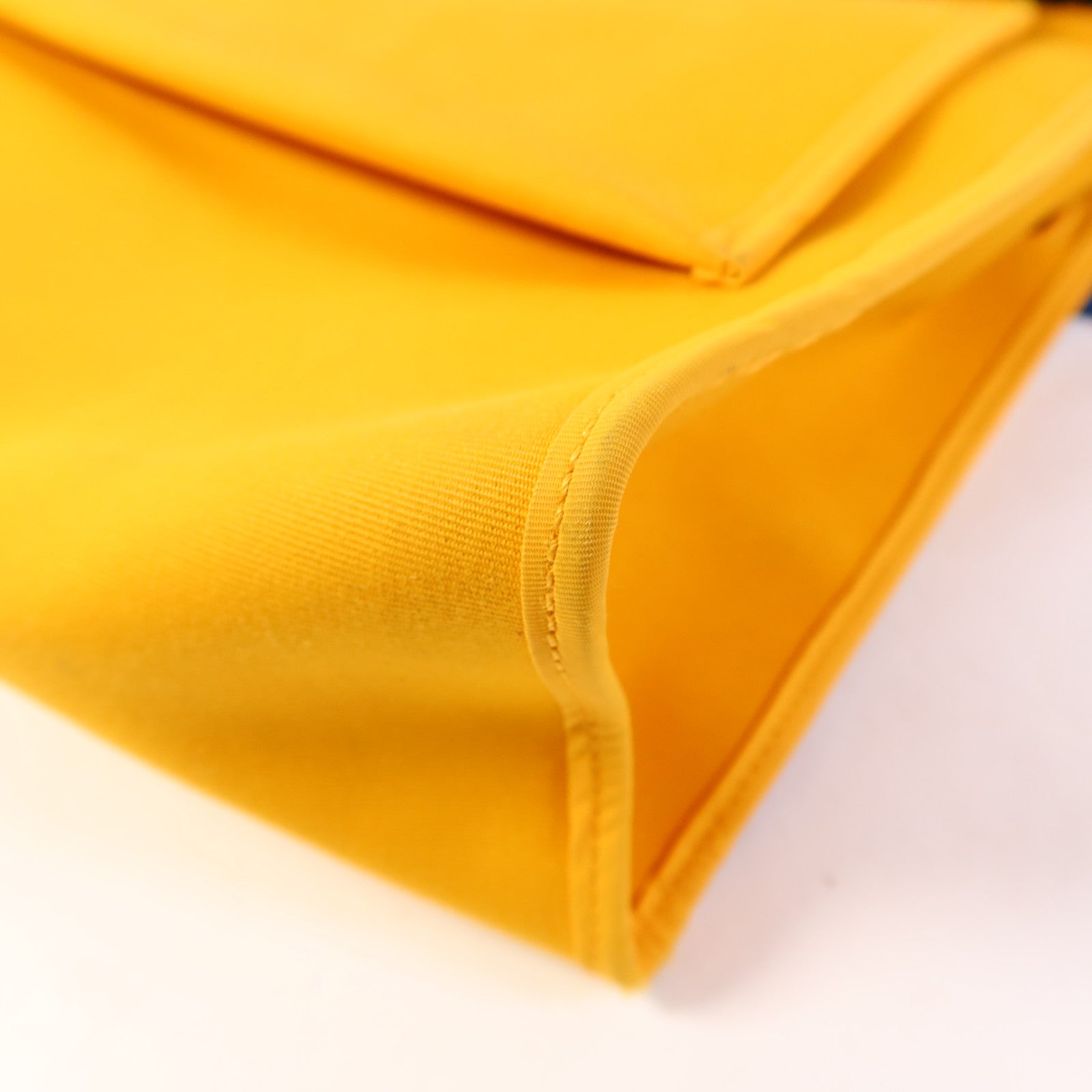 HERMES 帆布Herbag PM銀扣手挽肩背兩用袋Jaune d'Or