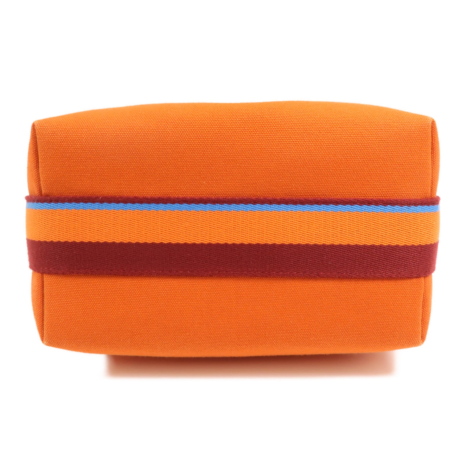 HERMES 帆布Bride A Brac PM銀扣手挽袋