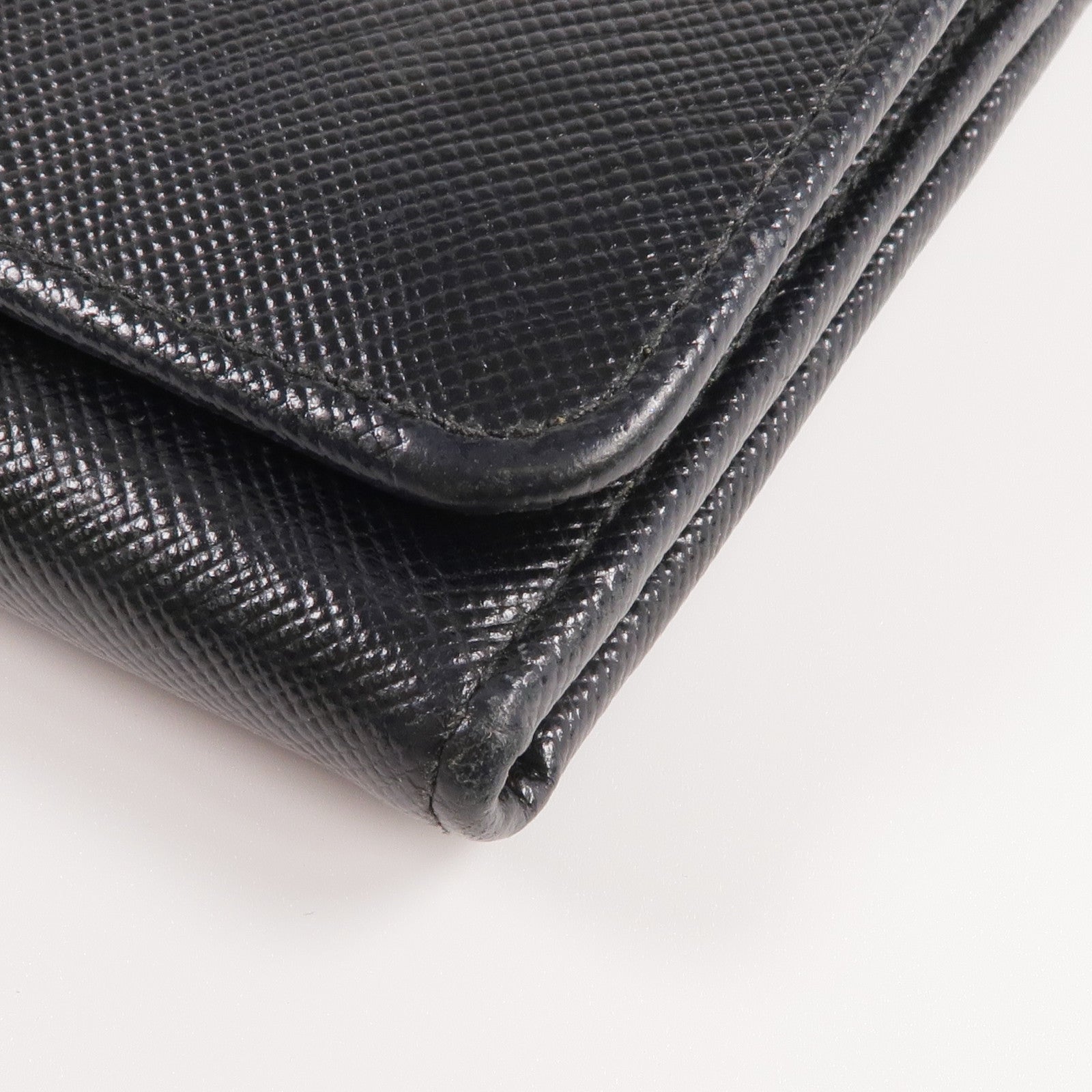 PRADA 牛皮皮革Wallet金扣錢包