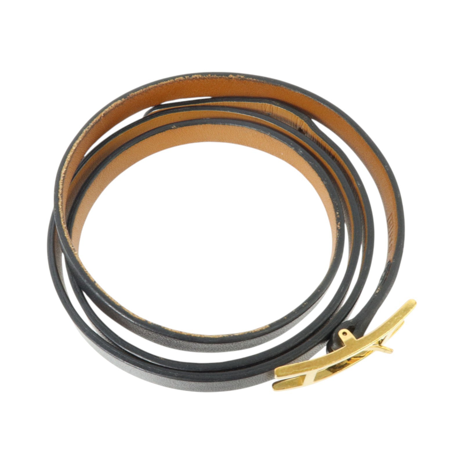 HERMES Swift皮革Behapi 4 Tours Bracelet金扣手鏈