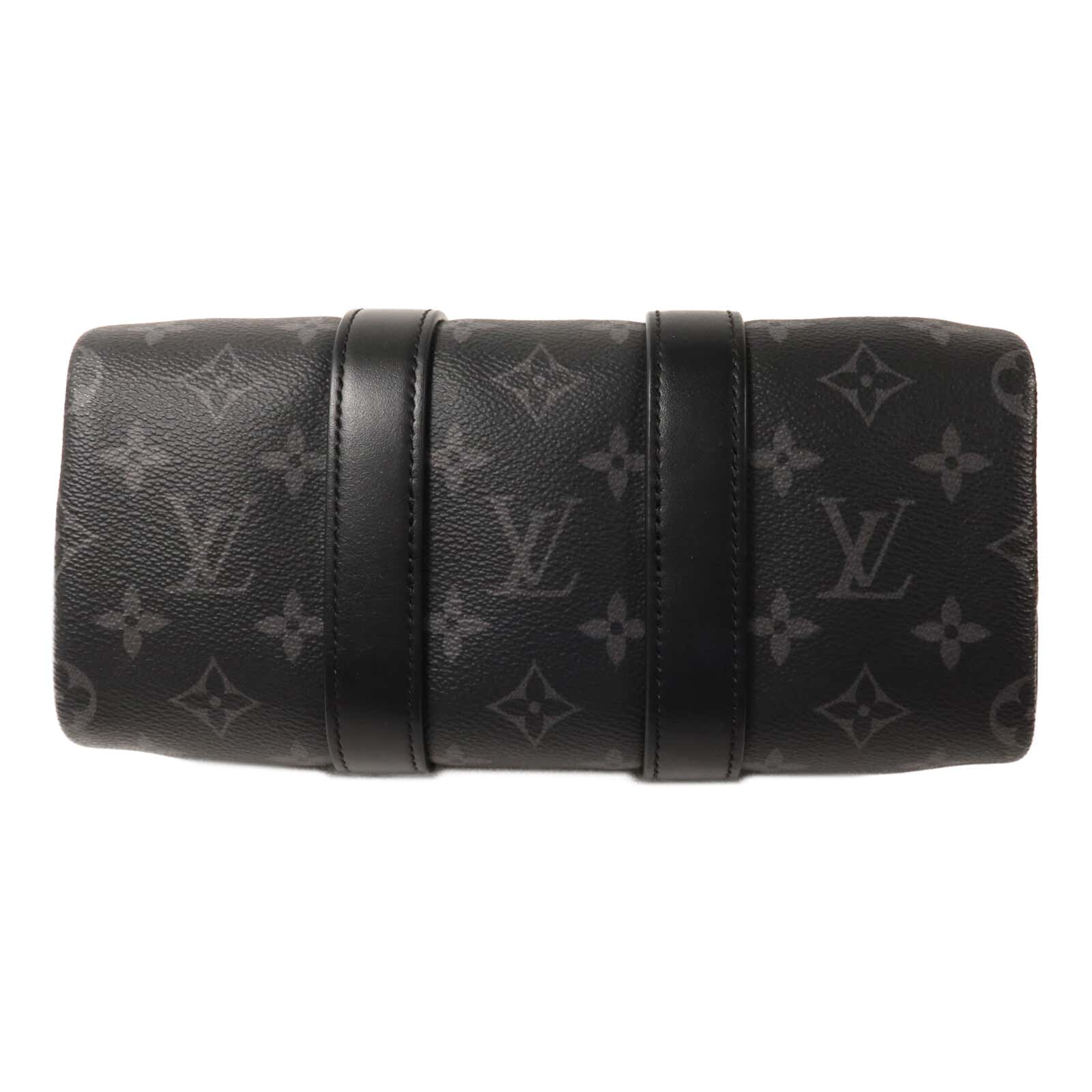 LOUIS VUITTON Monogram Eclipse Keepall Bandouliere 25手挽肩背兩用袋