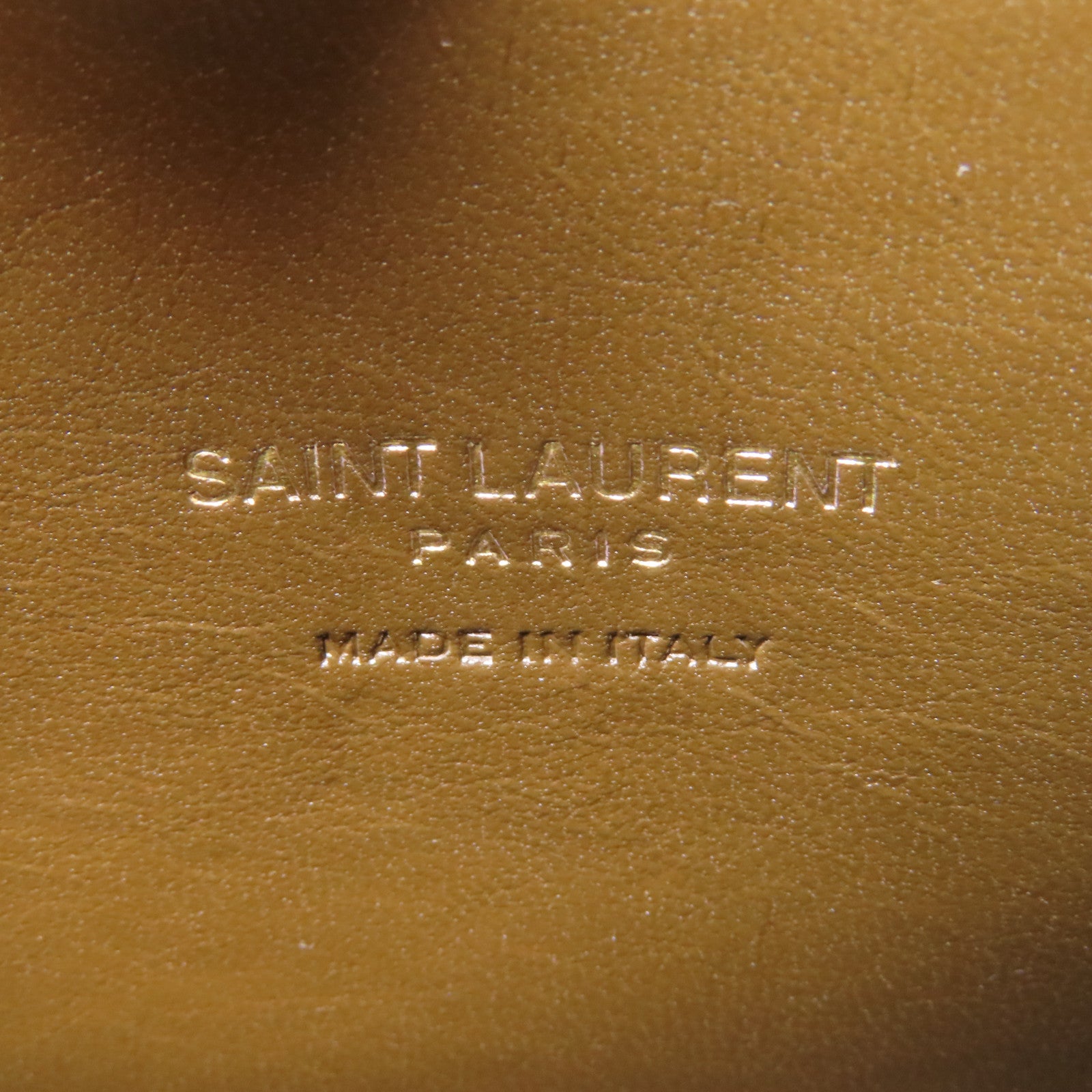 SAINT LAURENT 牛皮皮革Kaia Crossbody Bag金扣肩背袋卡其色