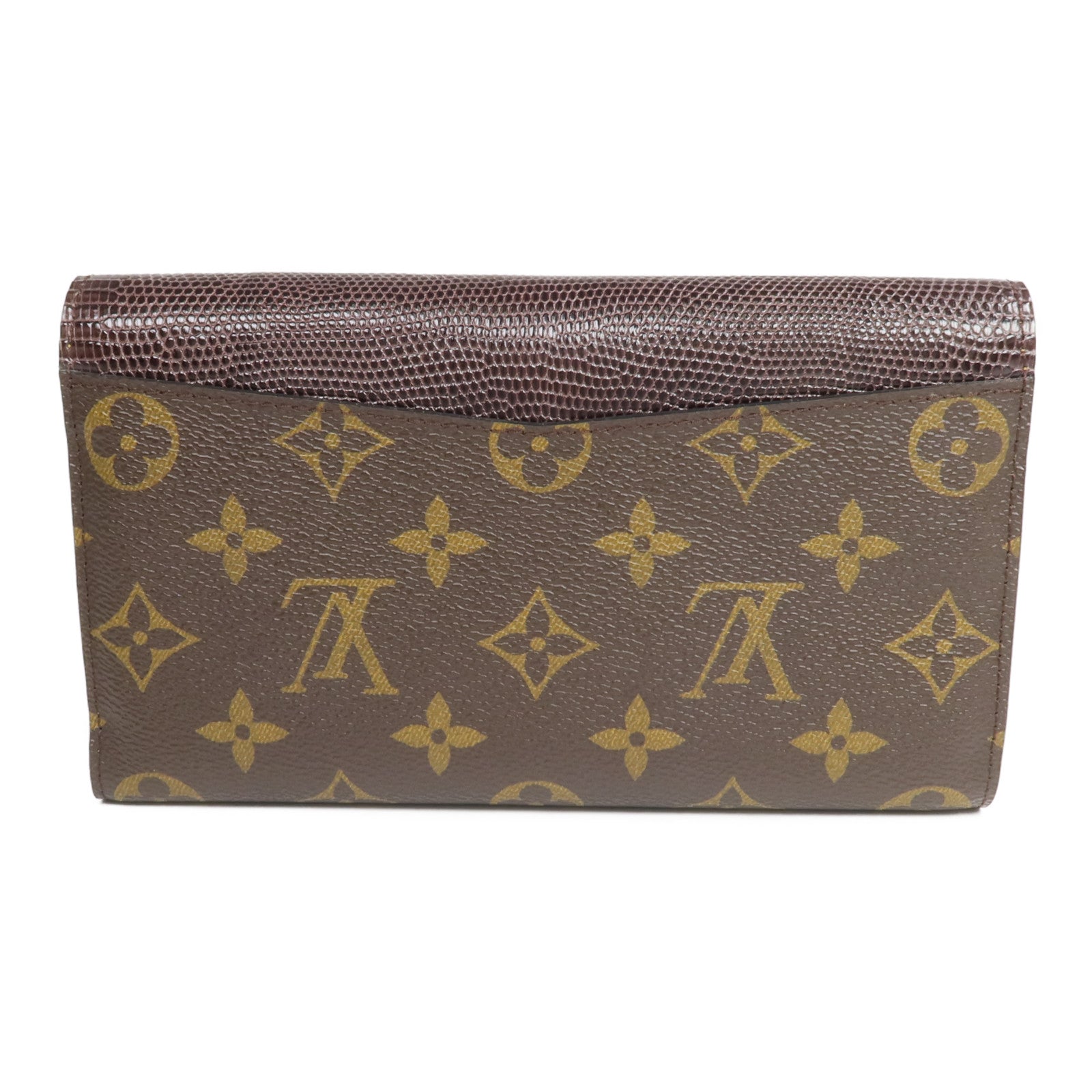 LOUIS VUITTON Monogram/蜥蝪/蛇皮皮革Portefeuille Pallas Exotic長錢包