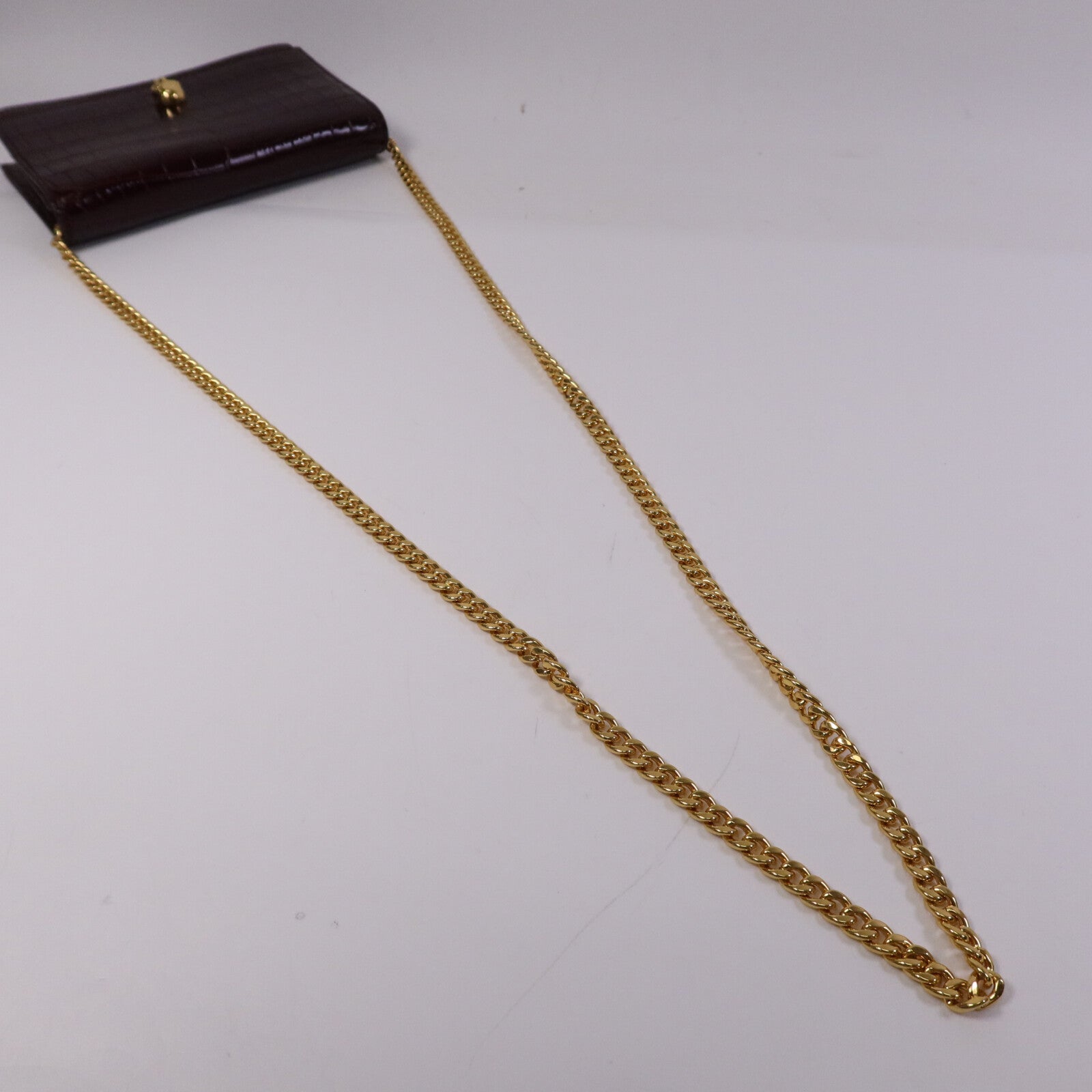 McQ by Alexander McQueen 牛皮皮革Alexander McQueen Wallet On Chain金扣鏈帶肩背袋