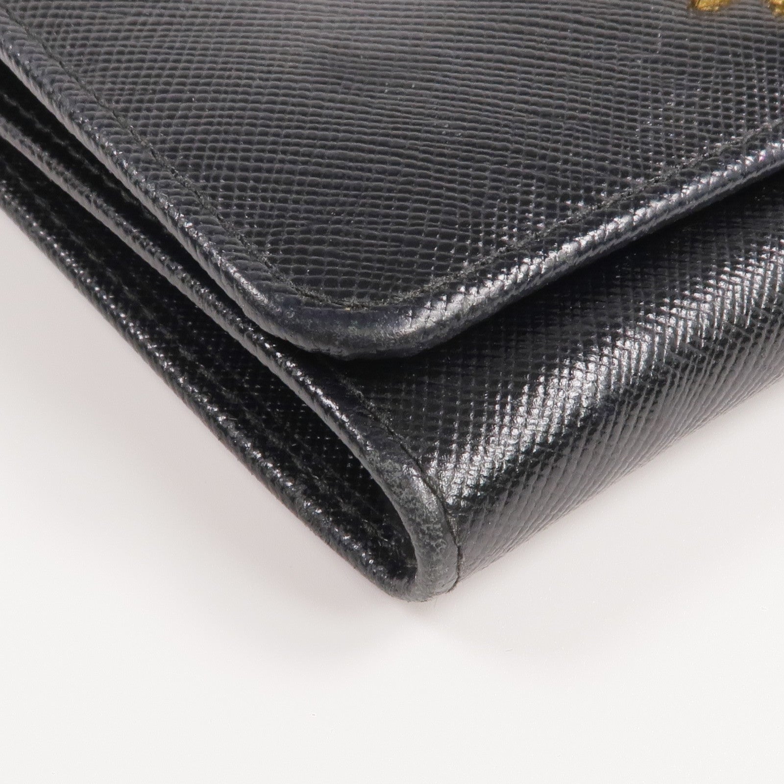 PRADA 牛皮皮革Wallet金扣錢包