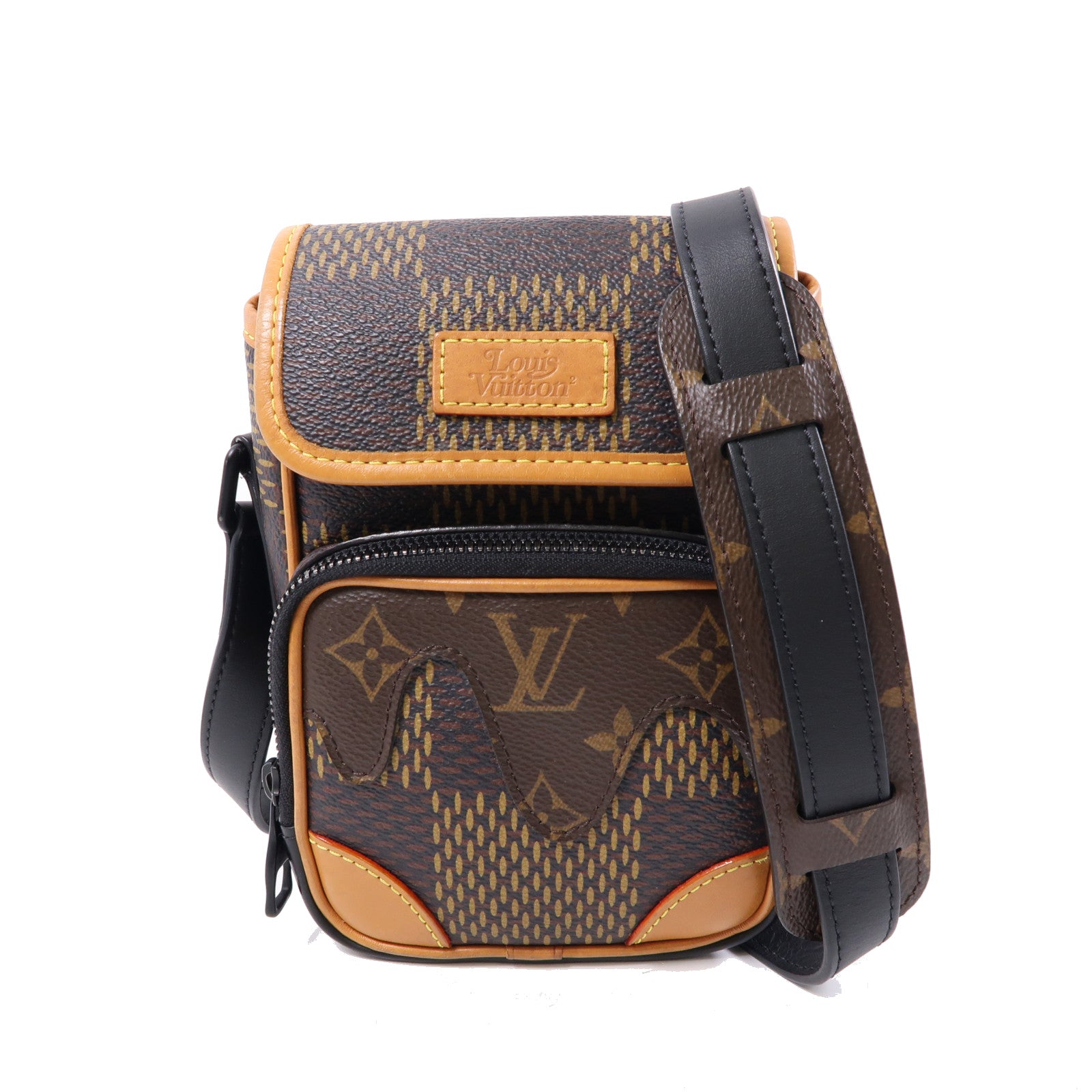 LOUIS VUITTON Monogram/Damier Nano Amazone肩背袋啡色