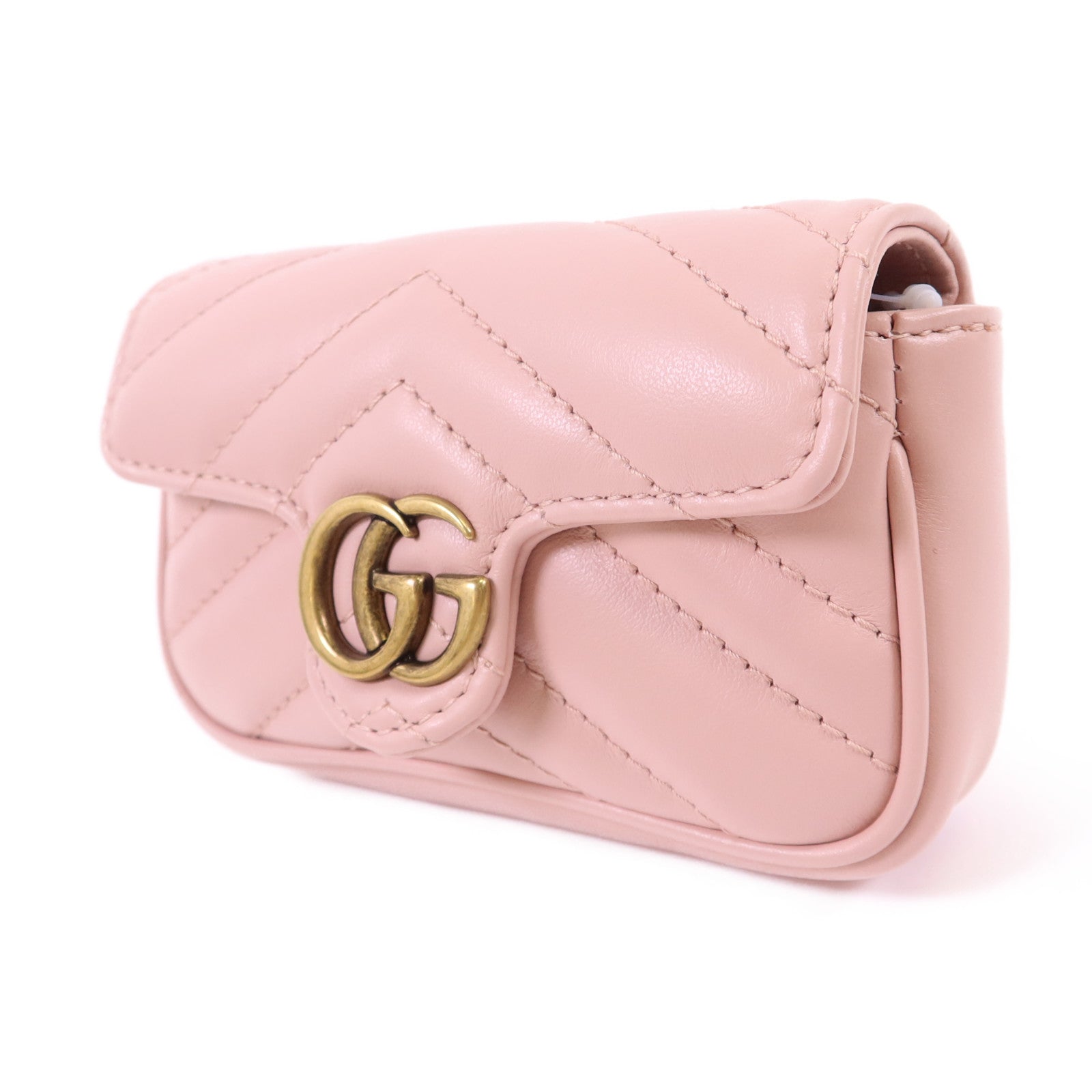 GUCCI 皮革GG Marmont Super Mini Chain Bag金扣手挽袋